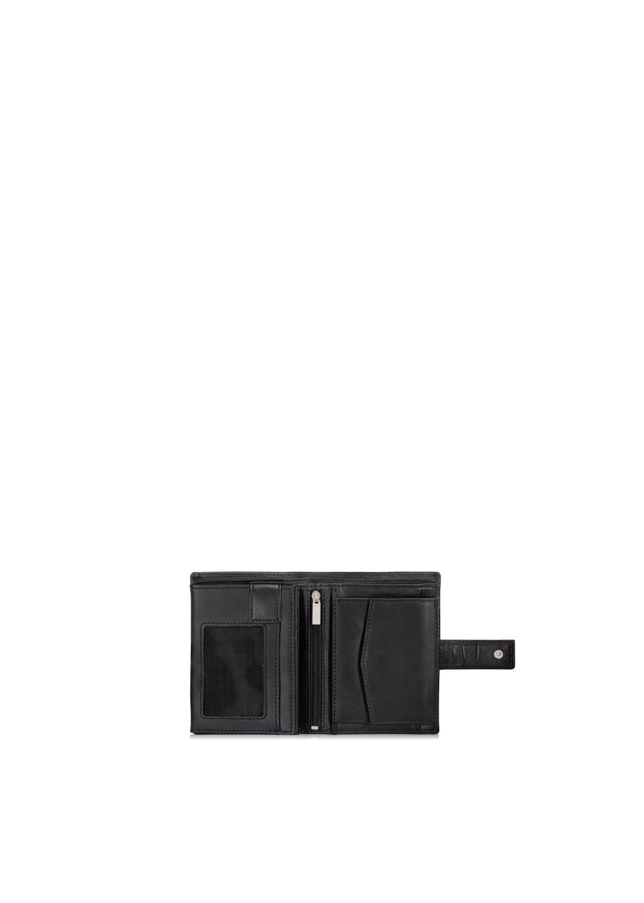 Czarny skórzany portfel męski PORMS-0407A-99(Z23)