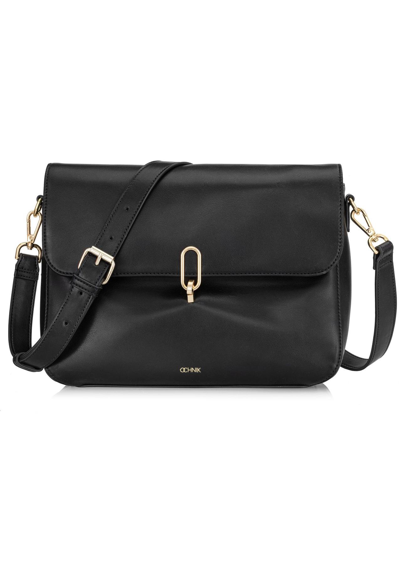 Capacious black women's bag TOREC-0970-99(Z24)-02