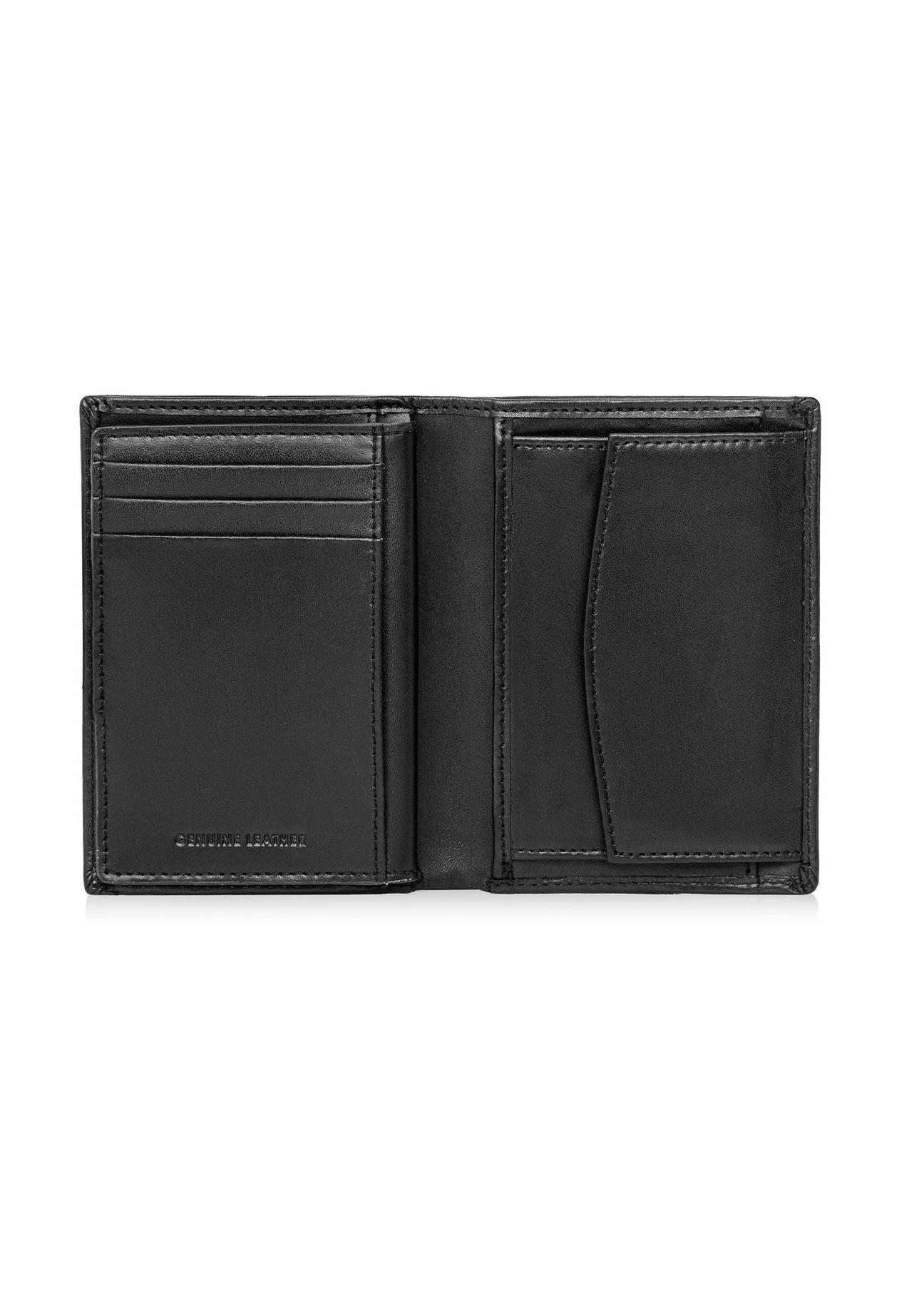 Black leather men's wallet PORMS-0406A-99(Z24)-05