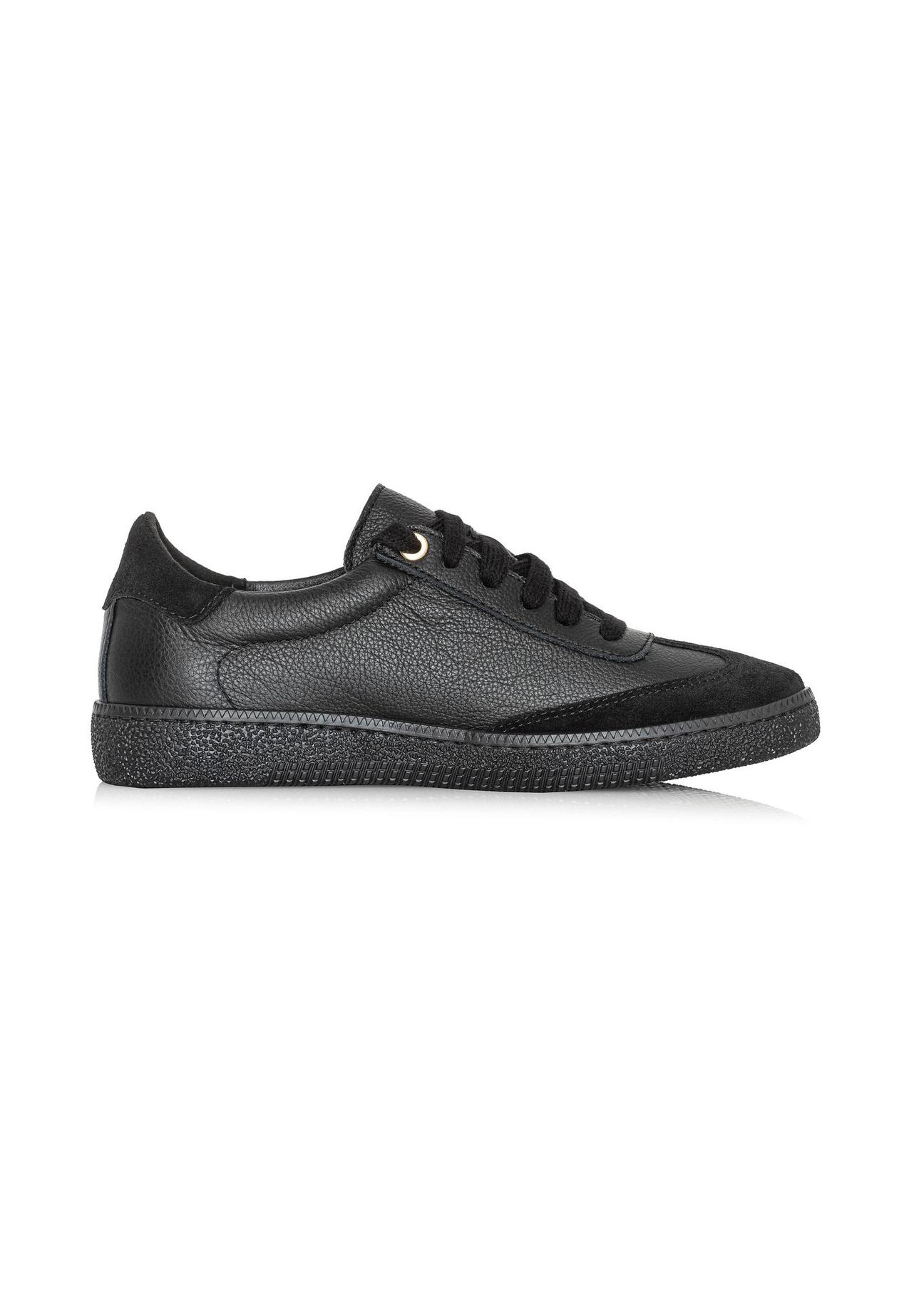 Black leather women's sneakers BUTYD-1143-99(Z24) photo 3