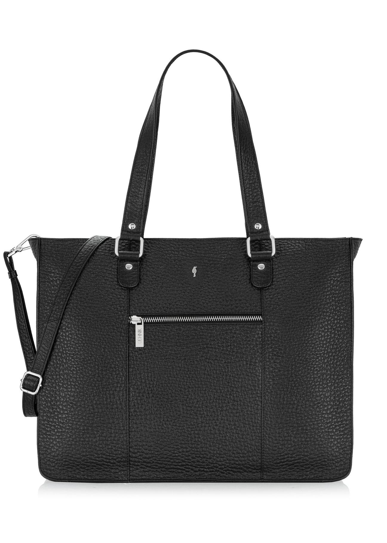 Large women's leather shopper bag TORES-1020-99(Z24)-01