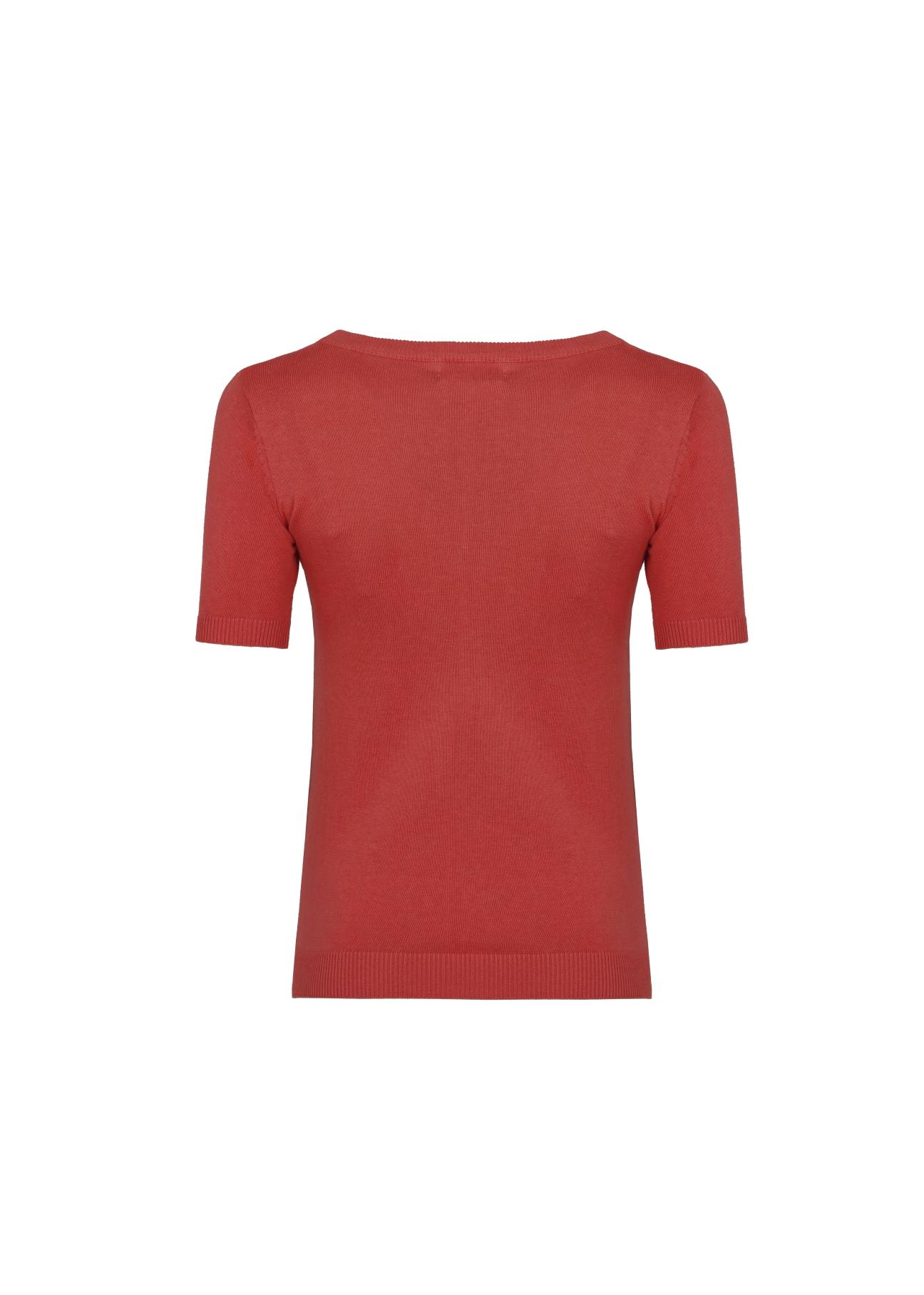 Czerwona bluzka damska z wilgą BLUDT-0054-30(W19)