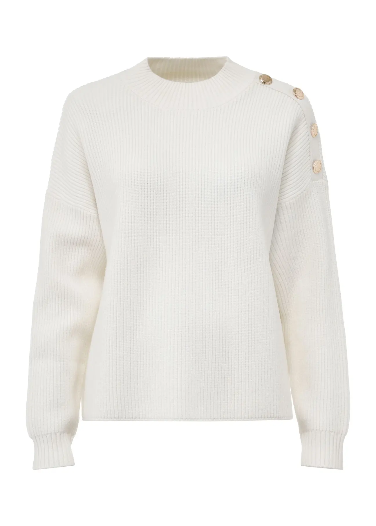 Cream loose women's sweater SWEDT-0222-12(Z24)-01