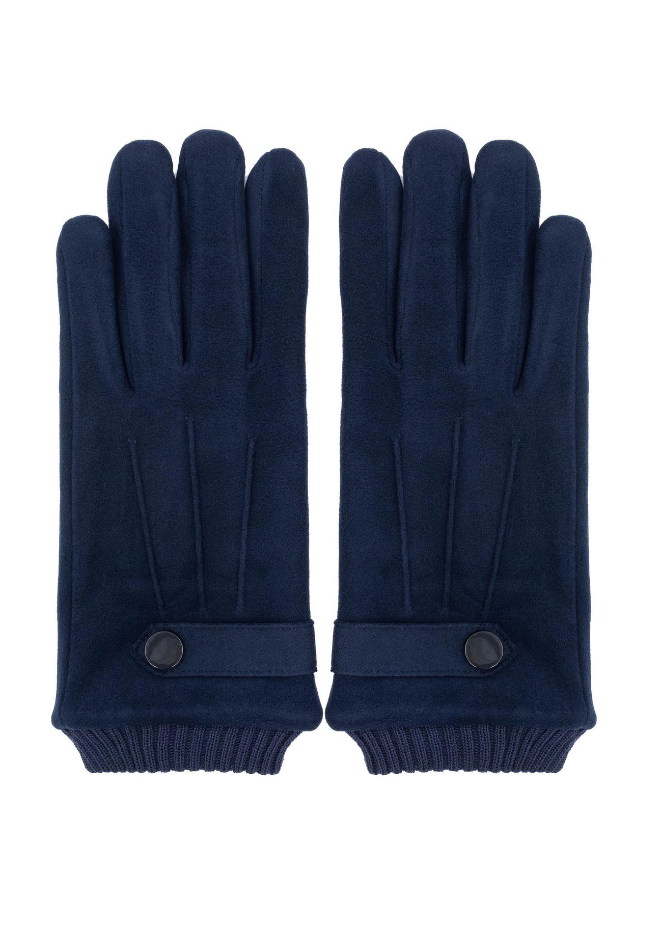 Navy blue insulated men's gloves REKMS-0077-69(Z24)-03