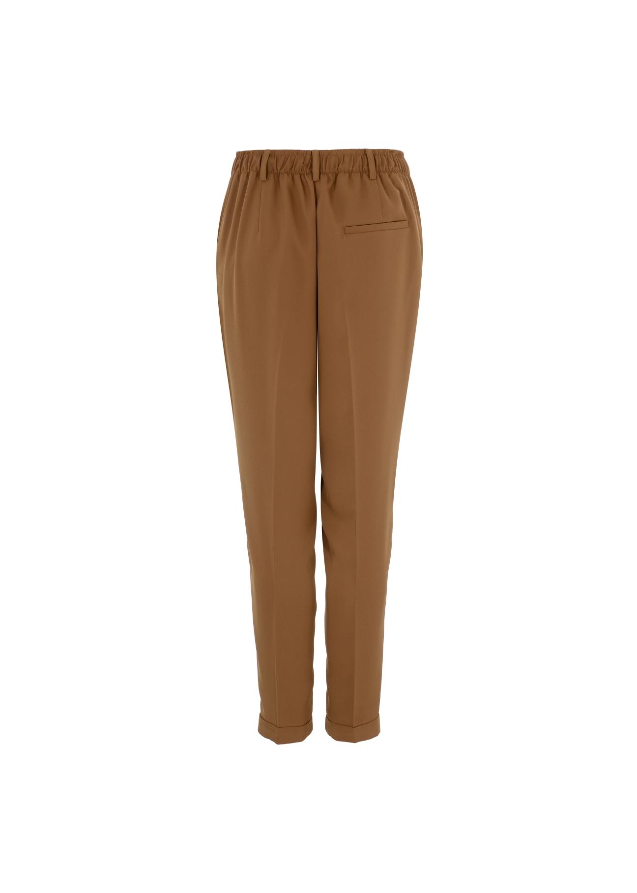 Eleganckie karmelowe spodnie damskie SPODT-0062-89(Z21)