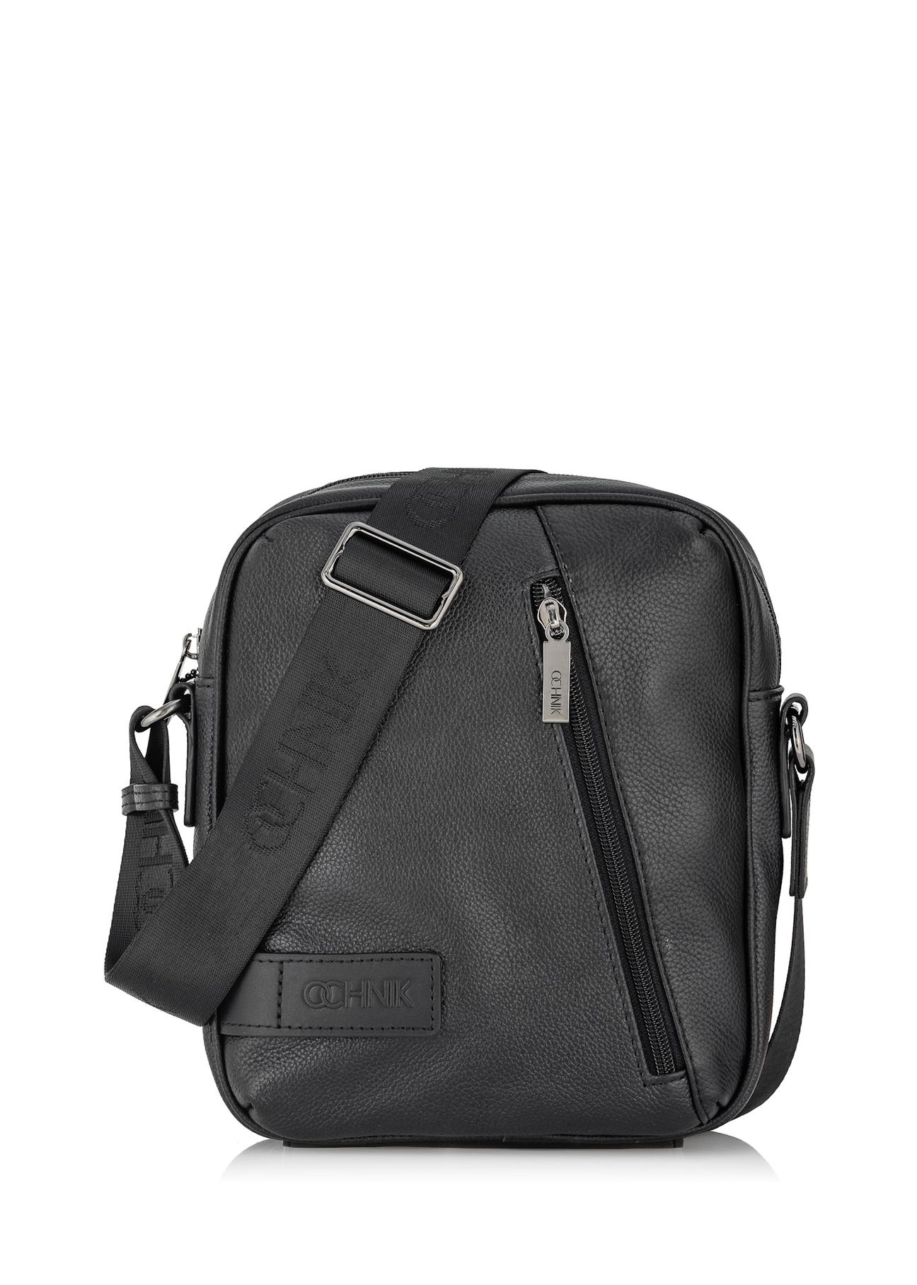 Black leather men's bag TORMS-0251A-99(Z24)