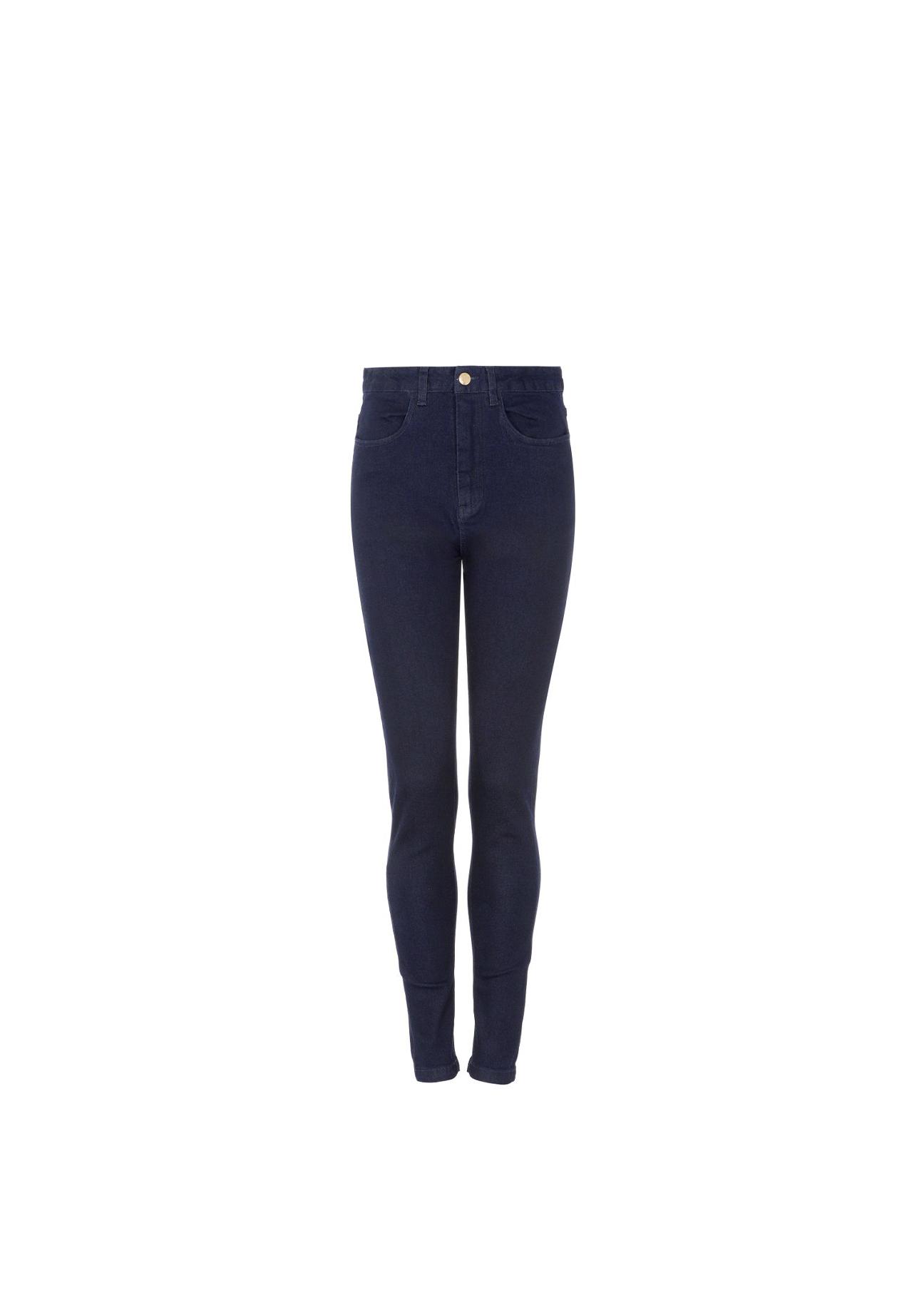 Granatowe spodnie skinny damskie SPODT-0046-69(Z21)