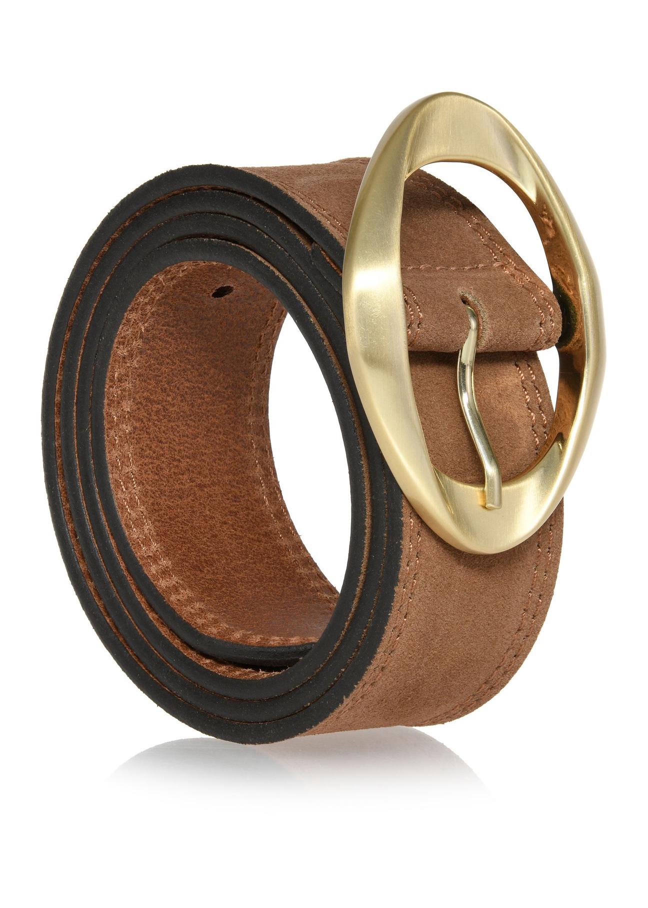 Brown Suede Women's Belt PASDS-0318-89(Z24)-02