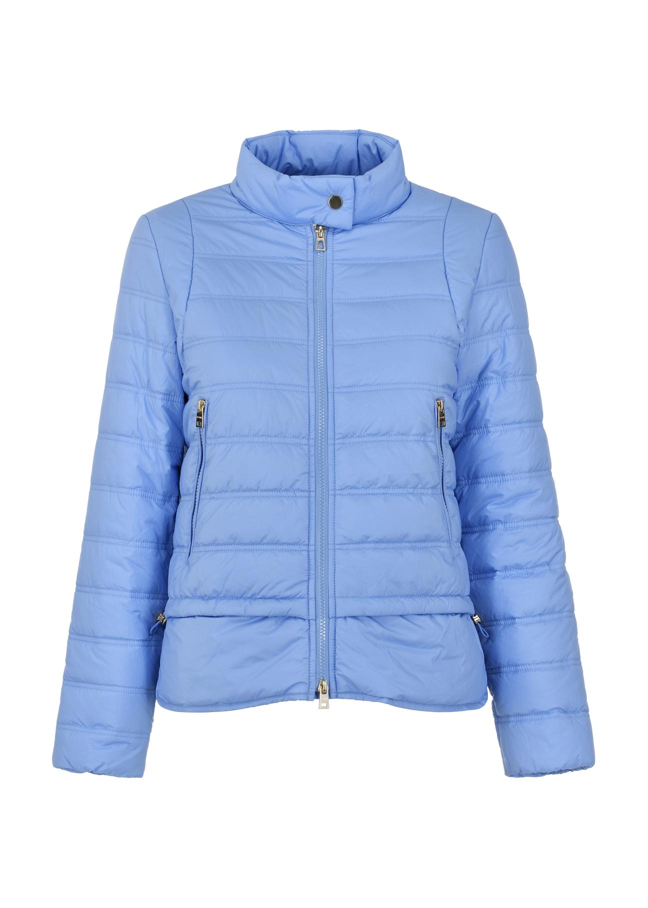 Błękitna kurtka pikowana damska KURDT-0500-61(W24)