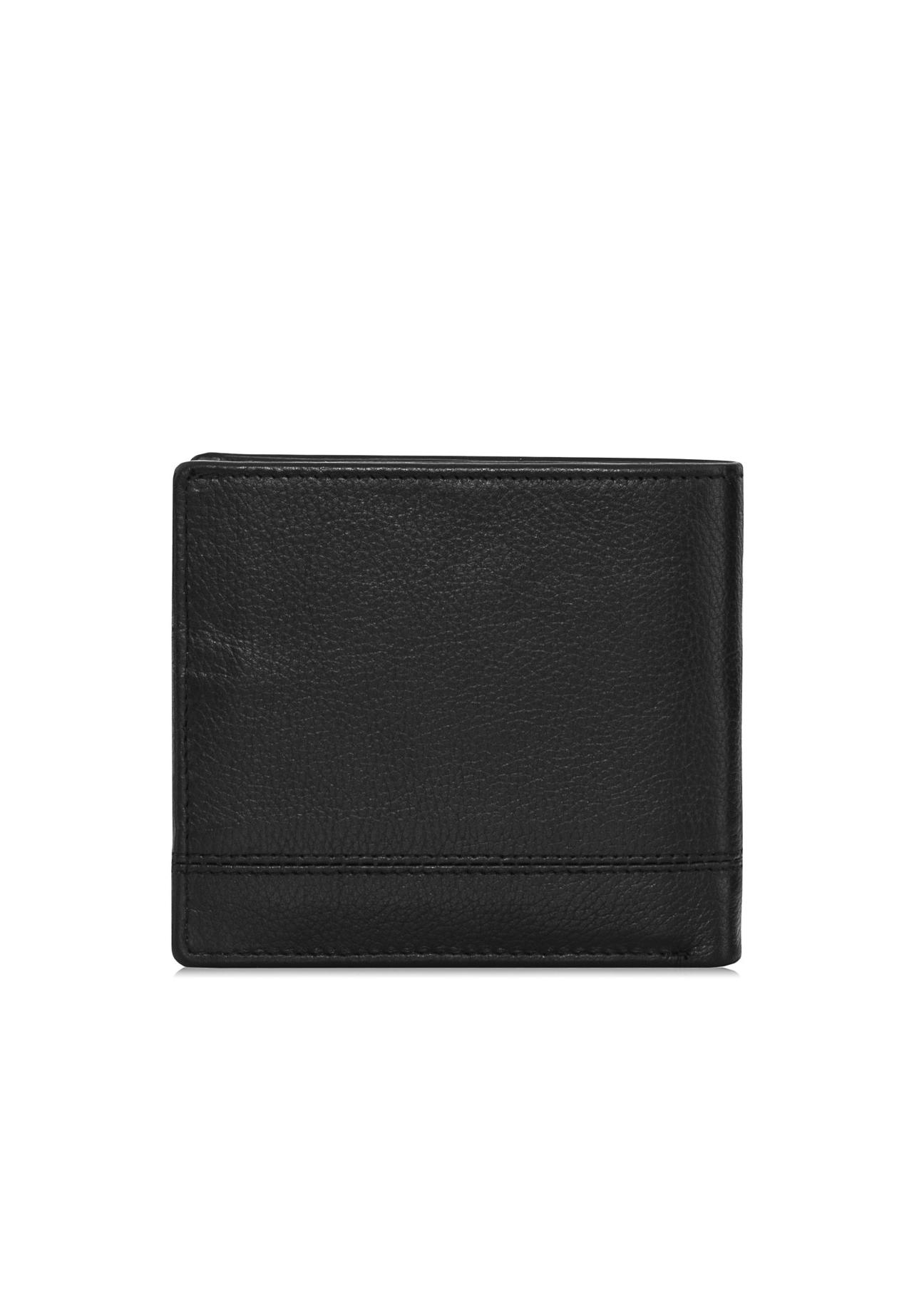Czarny skórzany portfel męski PORMS-0009-99(W24)