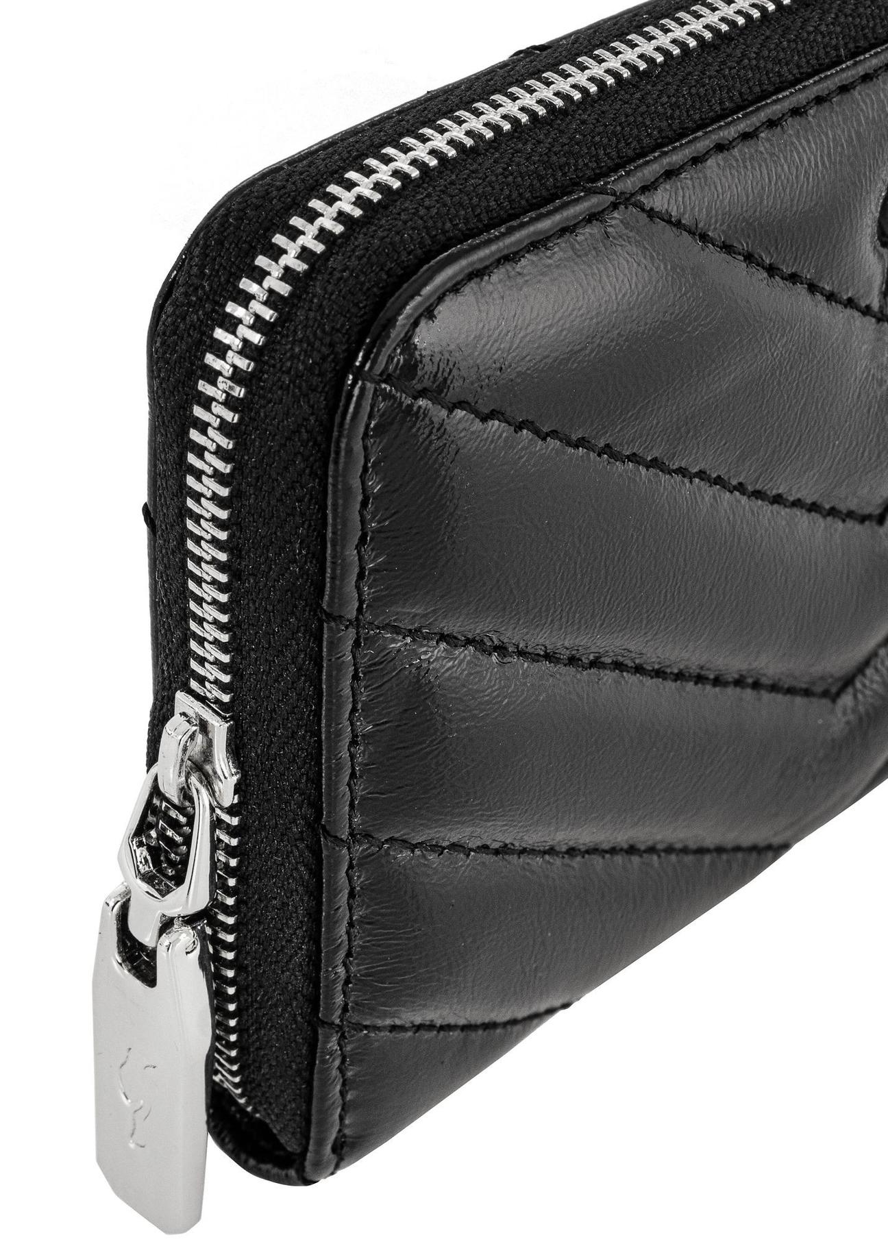 Black leather medium women's wallet PORES-0942-99(Z24)-06