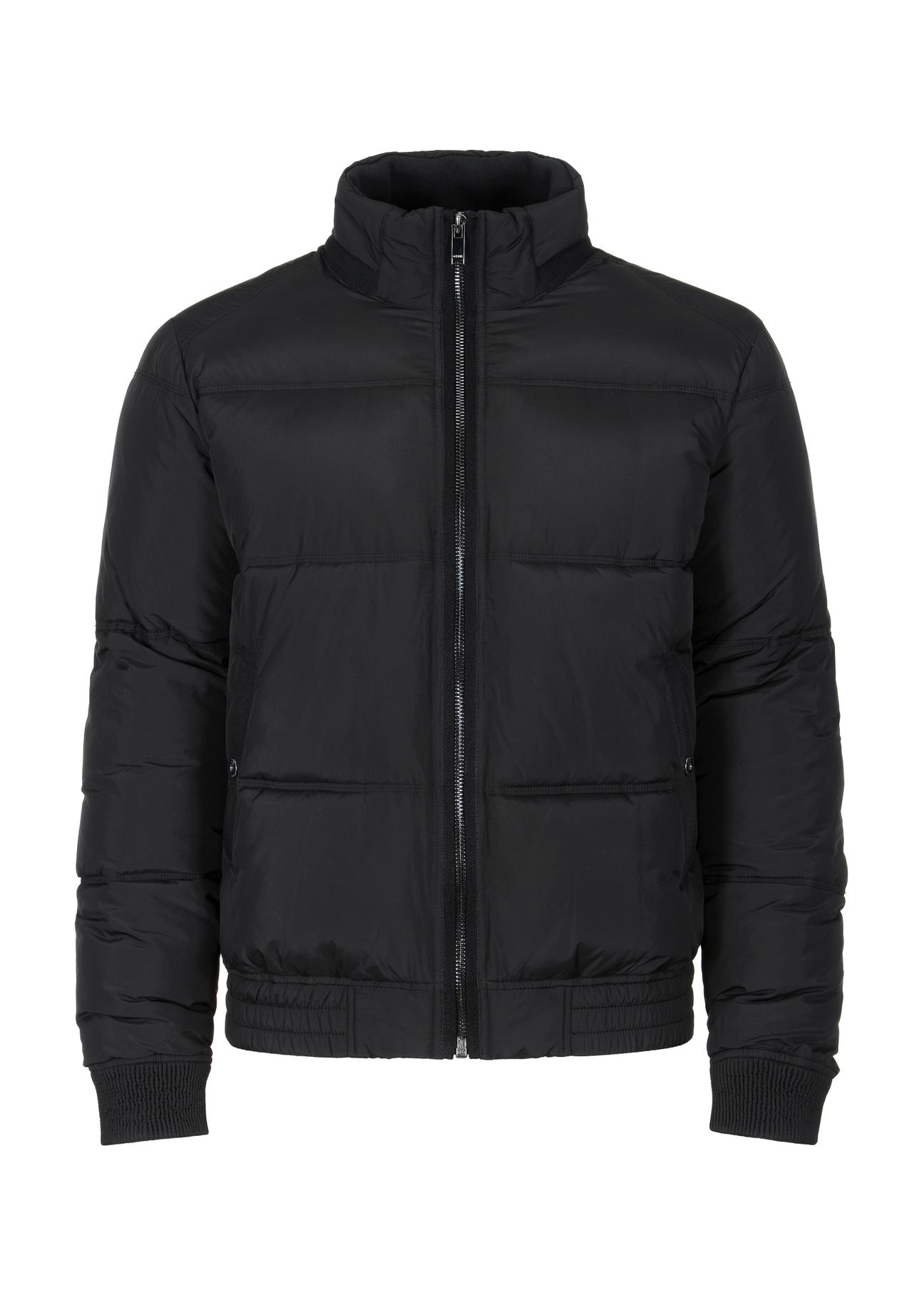 Czarna pikowana kurtka męska ze stójką KURMT-0306-99(Z23)
