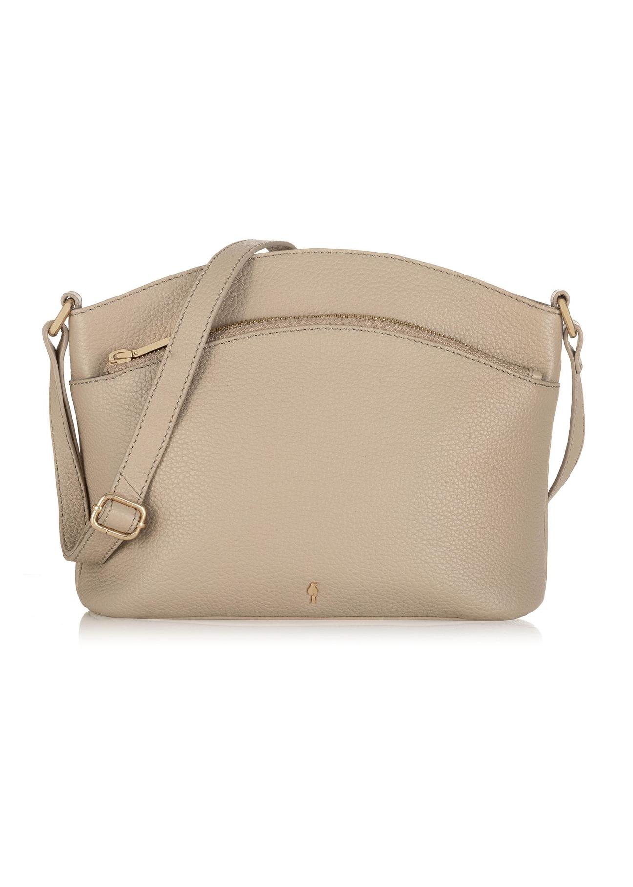 Beige leather women's bag TORES-0955-81(Z24)-01