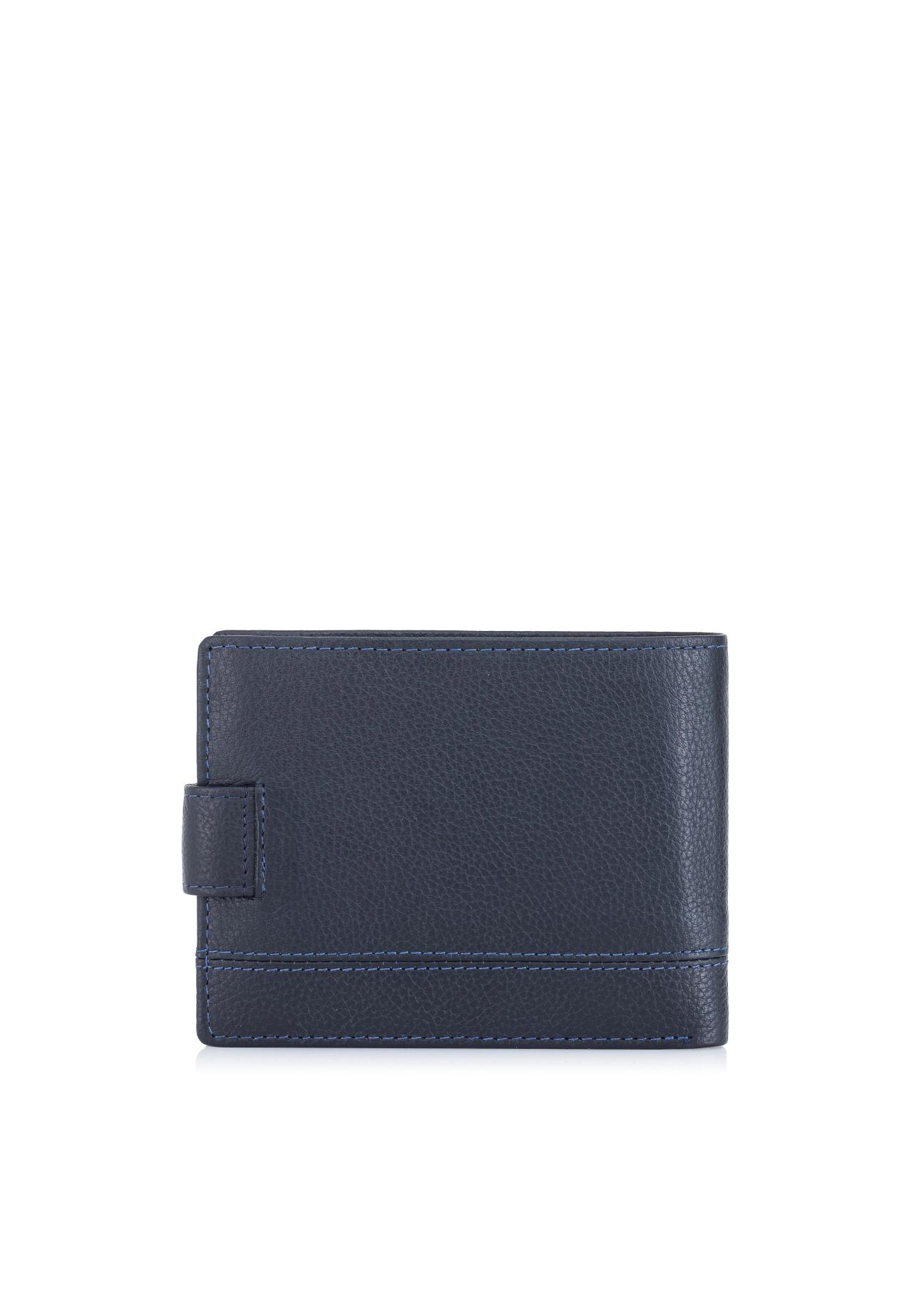 Granatowy skórzany portfel męski PORMS-0011-69(W24)