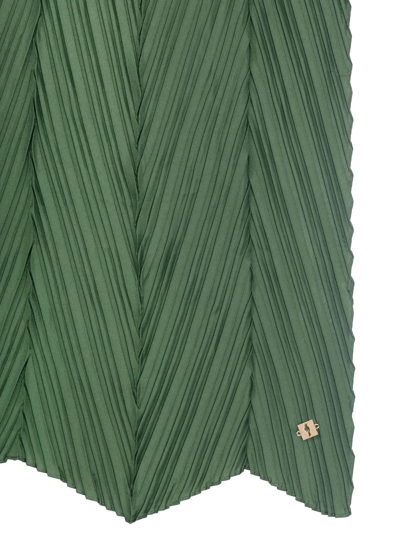 Zielony szalik damski z marszczeniem SZADT-0157-51(W23)