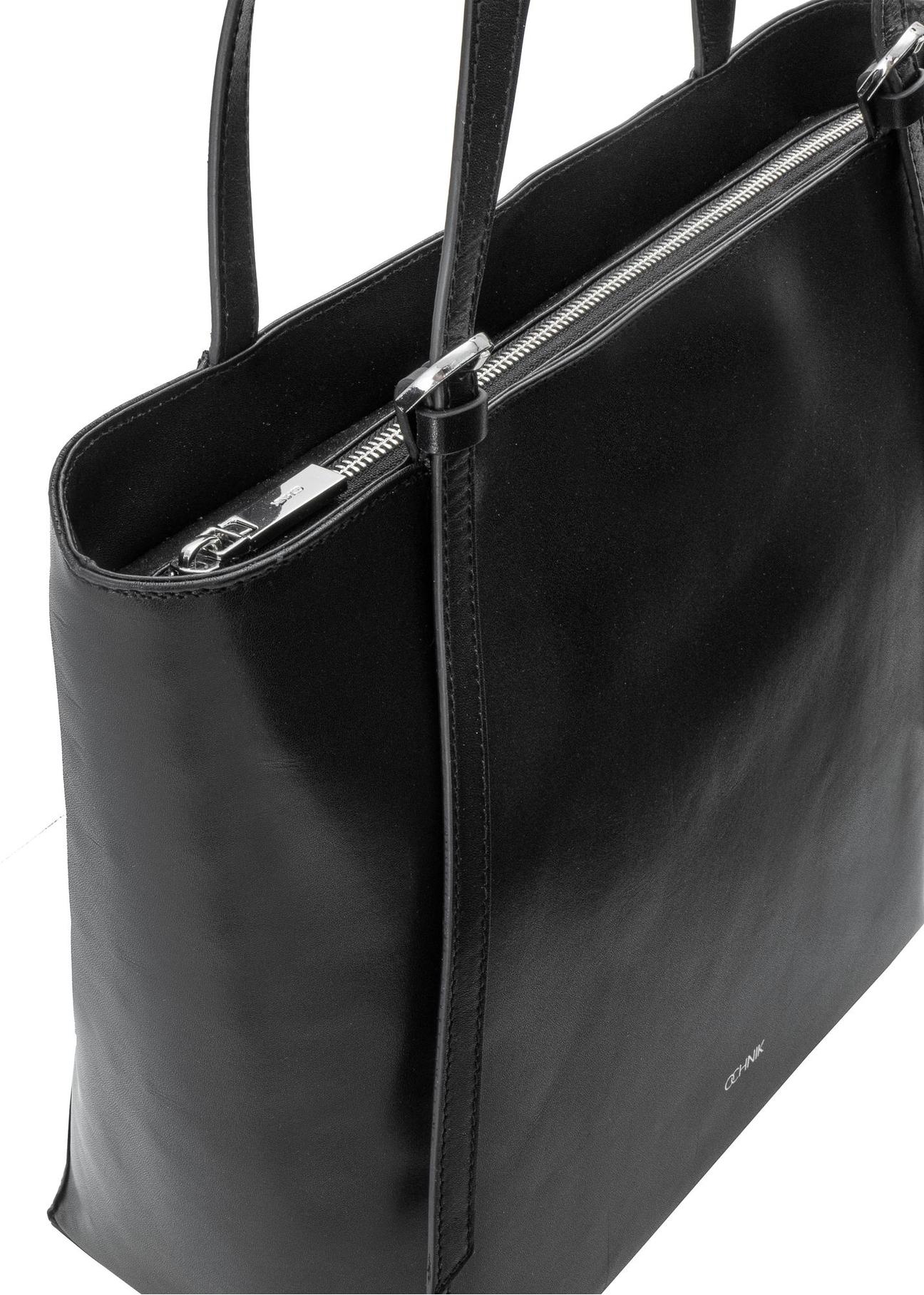 Capacious black women's shopper bag TORES-1058-99(Z24)-06