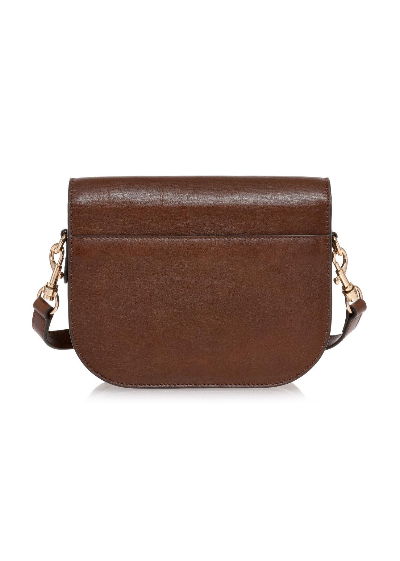 Women's brown leather postbag TORES-1003-90(W24)-04