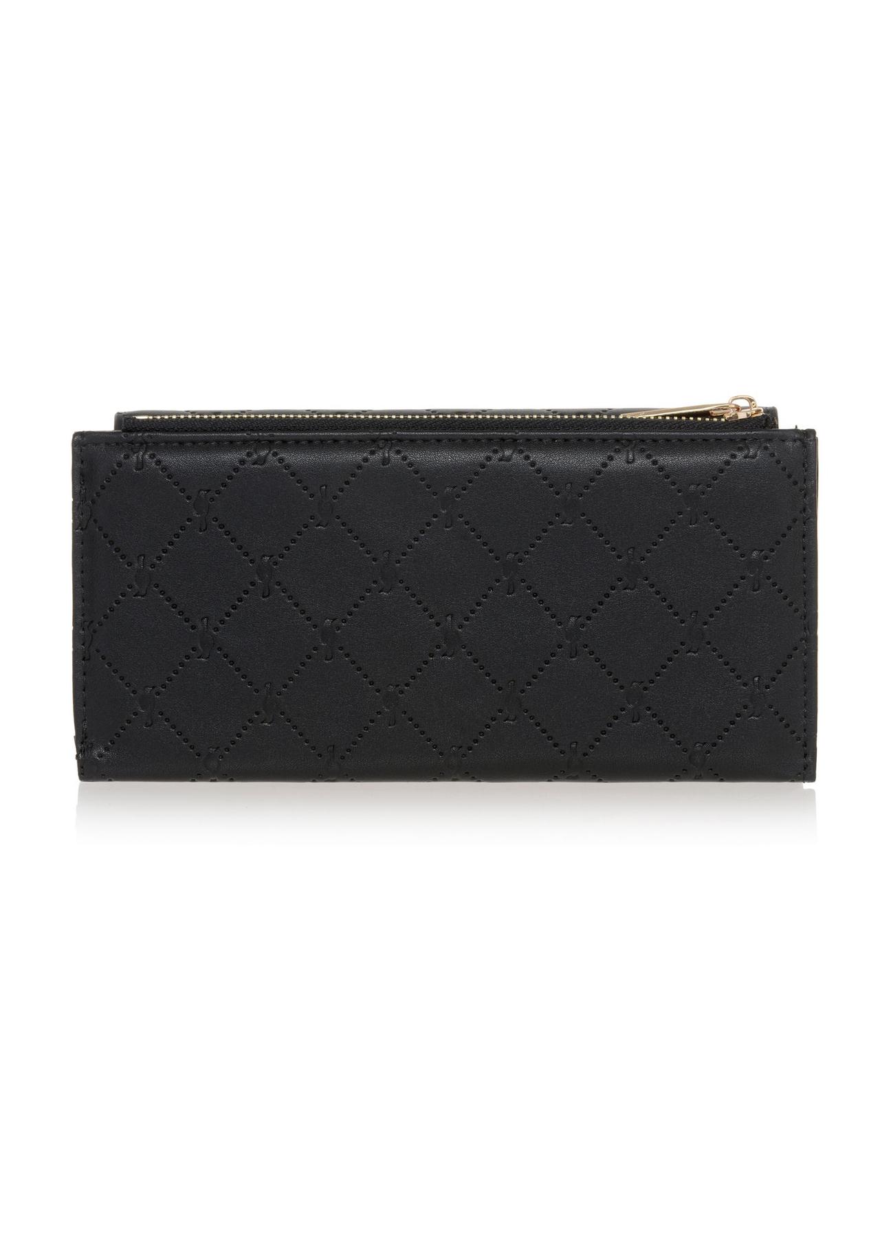 Large black women's wallet with embossing POREC-0347-99(Z24)-02