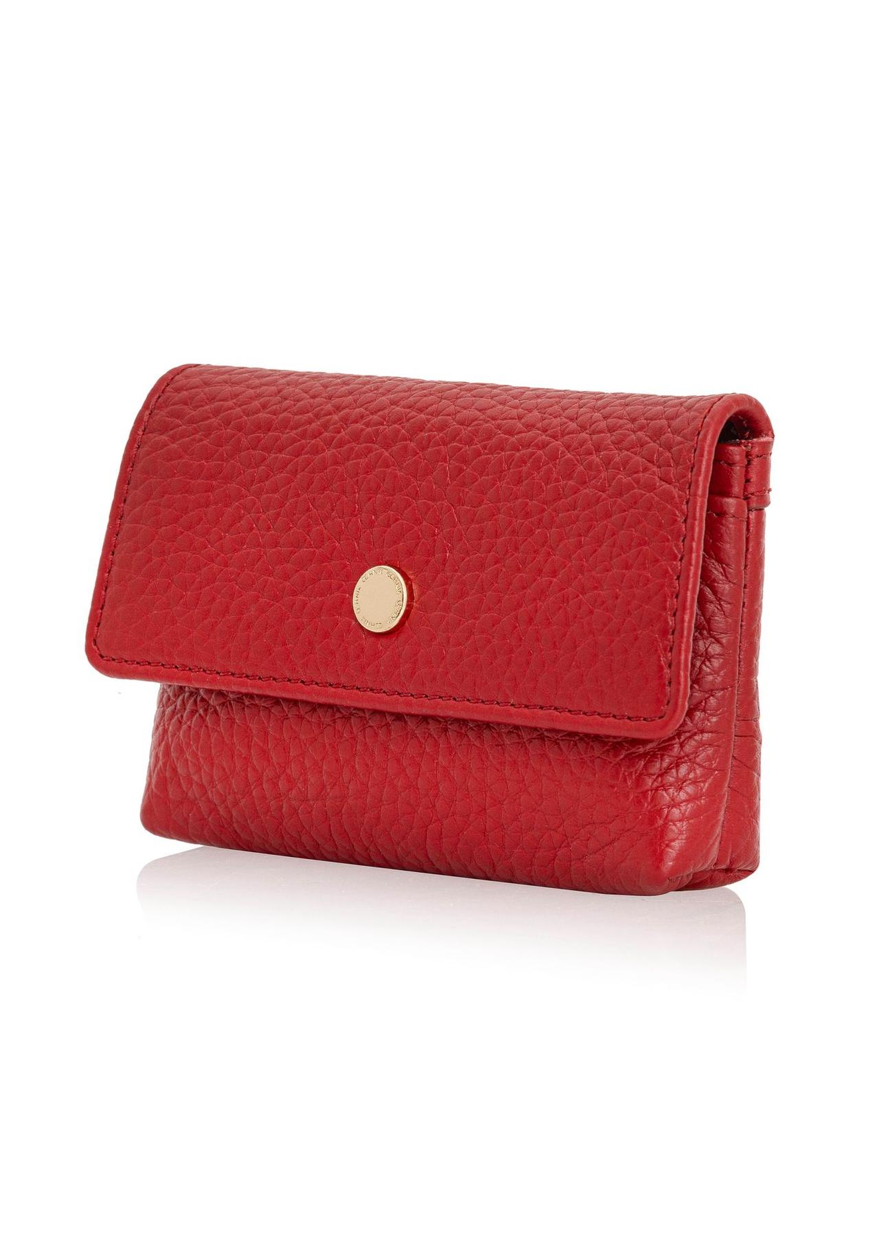 Red small leather women's wallet PORES-0895E-41(Z24)-02