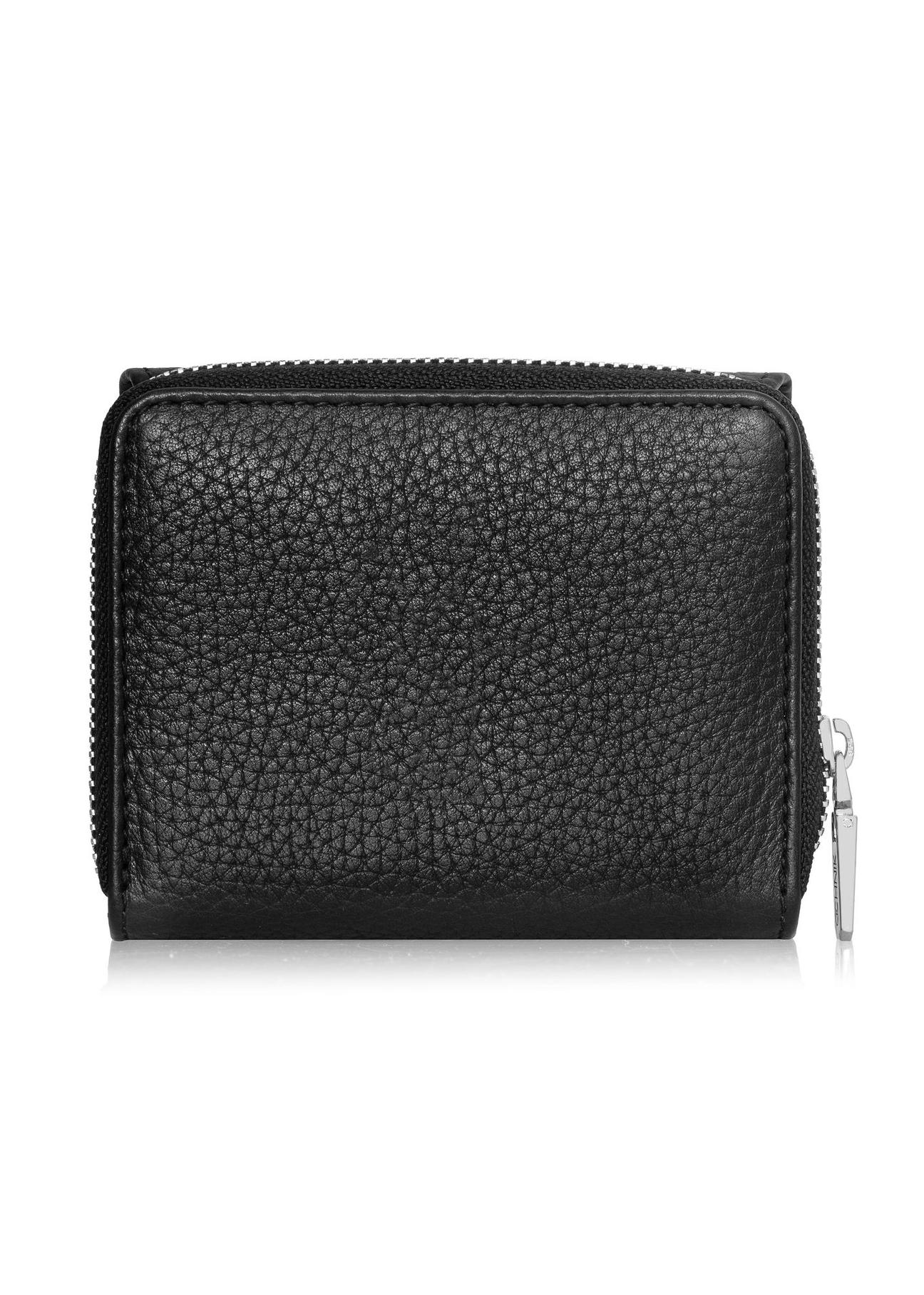 Small black leather women's wallet PORES-0802P-99(Z24)-06