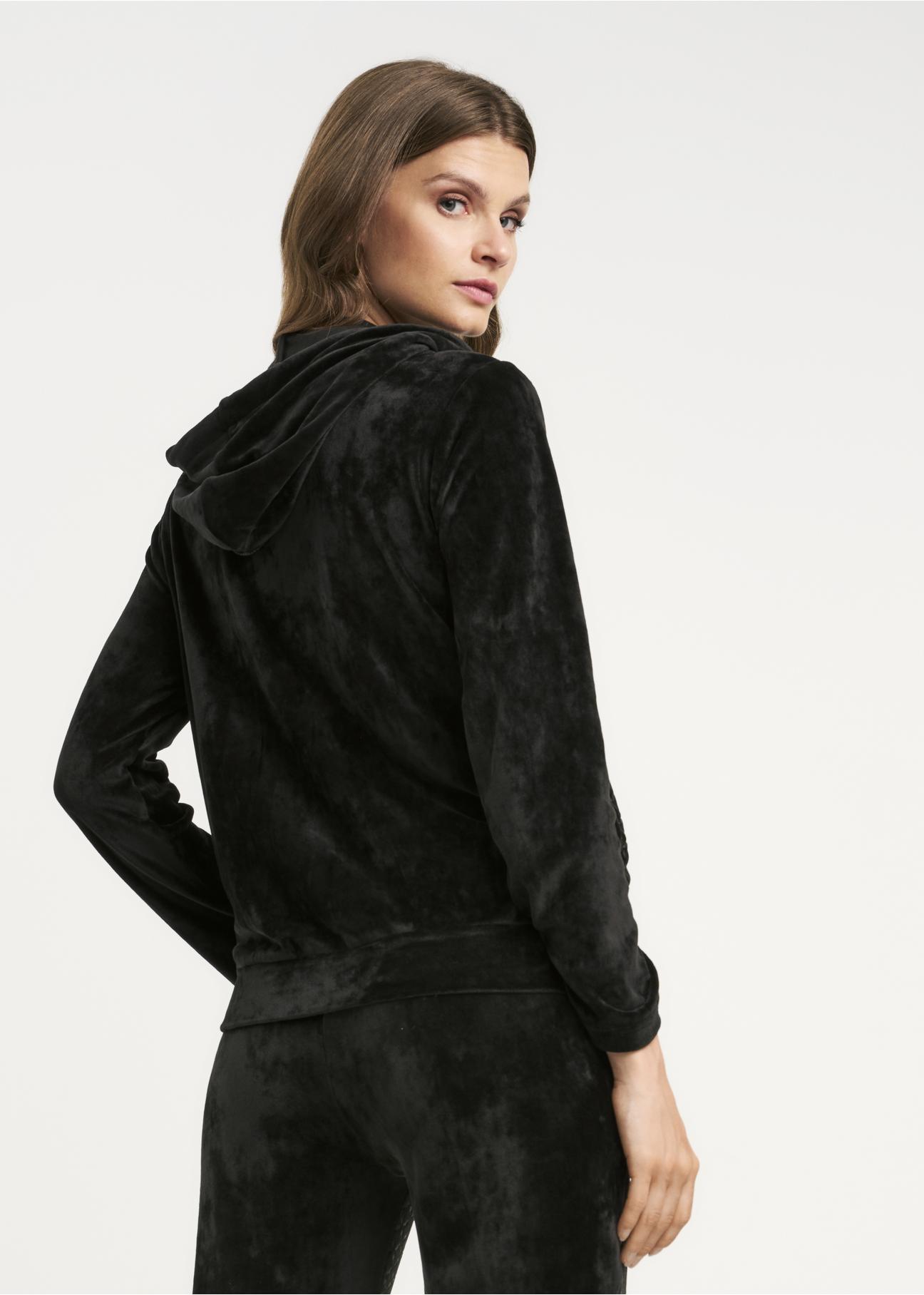Czarna rozpinana bluza damska BLZDT-0081-99(Z22)
