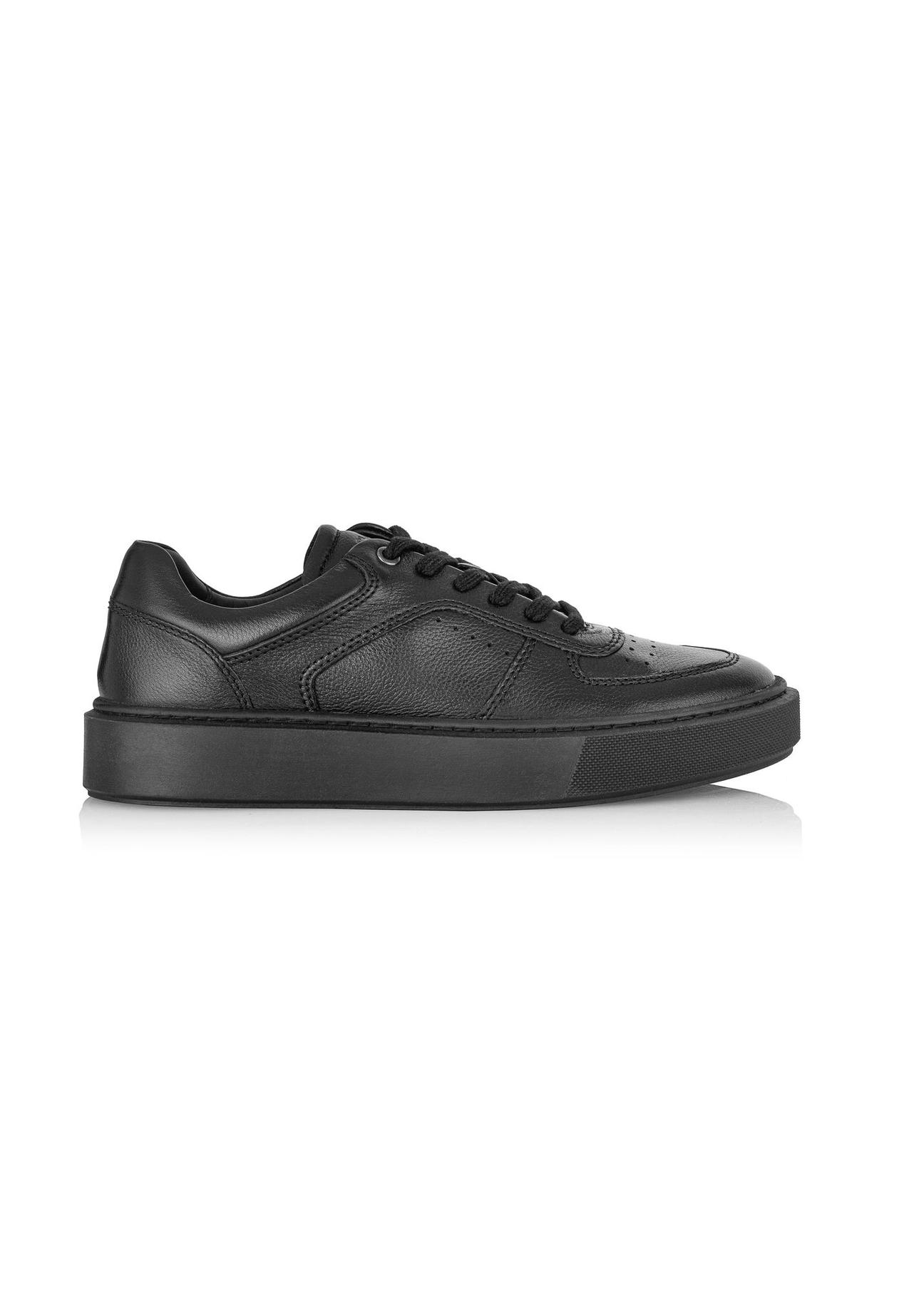 Black leather men's sports shoes BUTYM-0464-99(Z24)