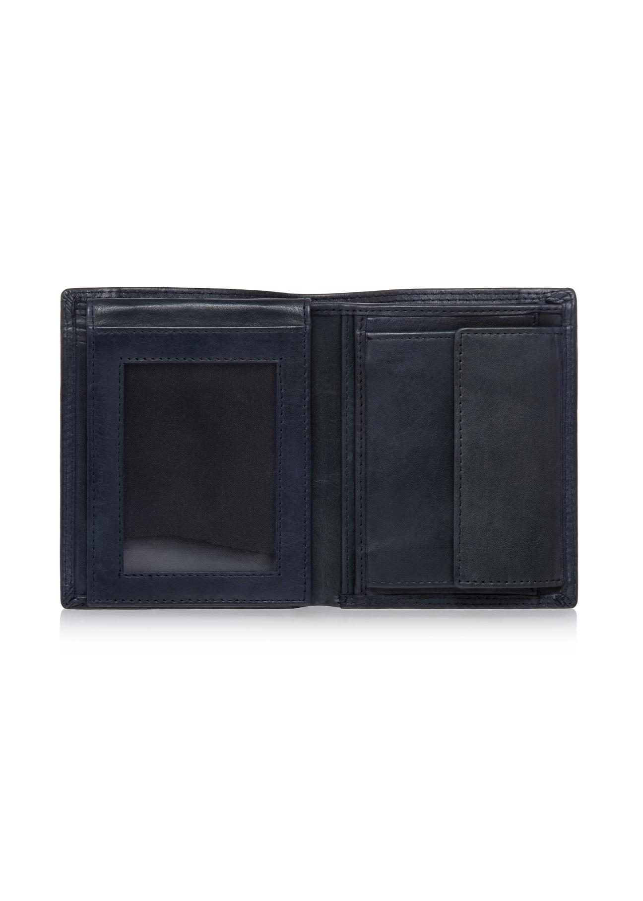 Granatowy skórzany portfel męski PORMS-0464A-69(W23)