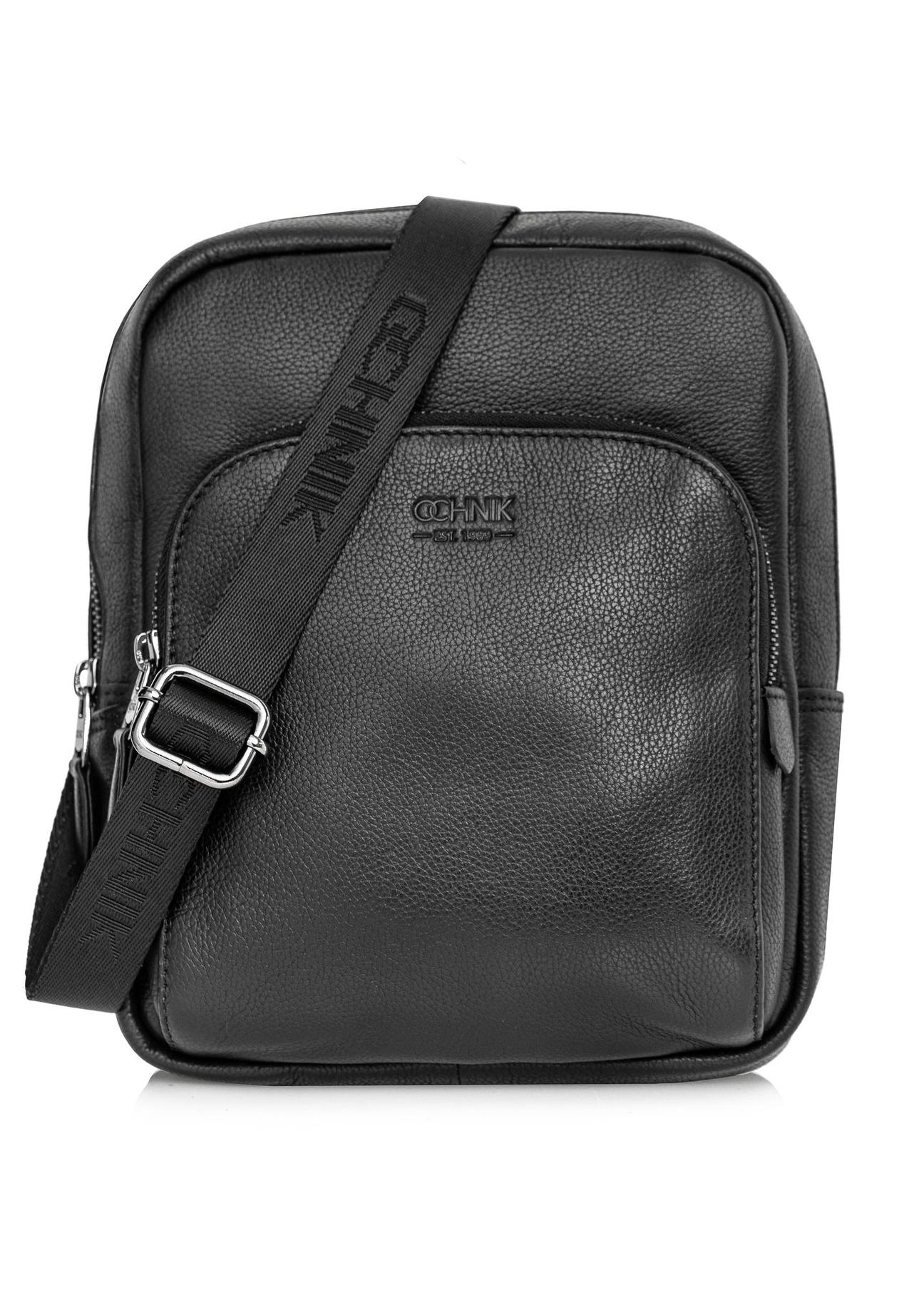 Black leather men's bag TORMS-0016C-99(Z24)-01