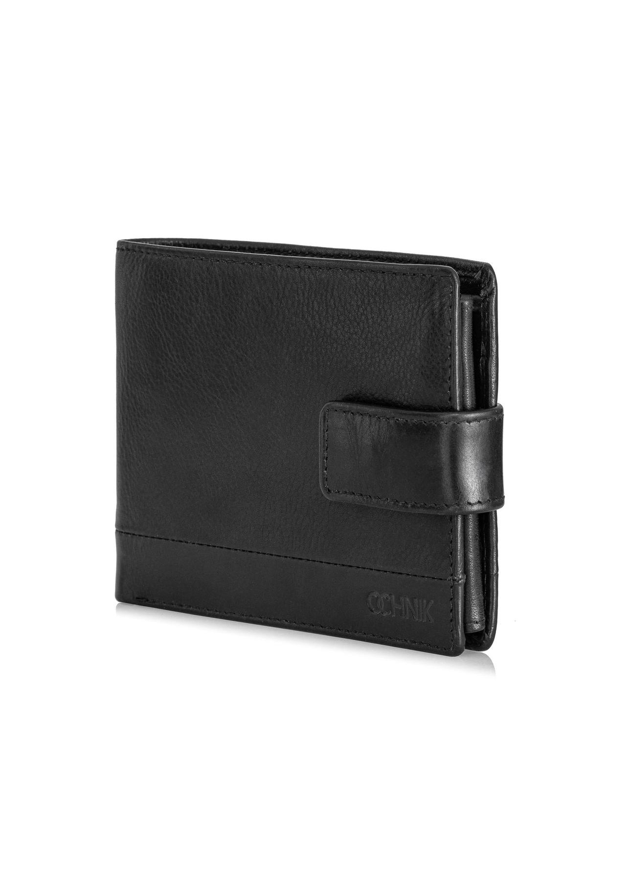 Black leather men's wallet PORMS-0622-99(Z24)-04