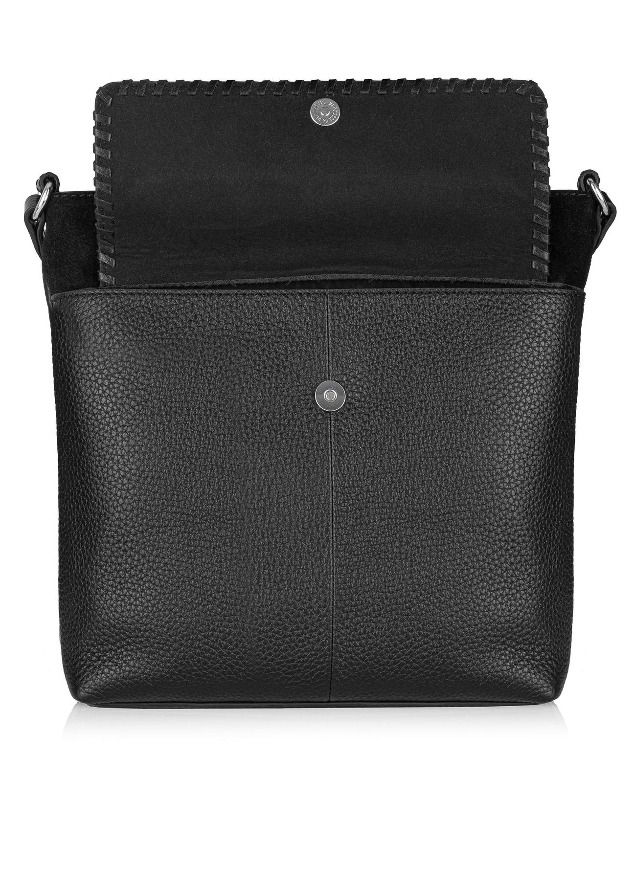 Black leather women's handbag TORES-1031-99(Z24)-02