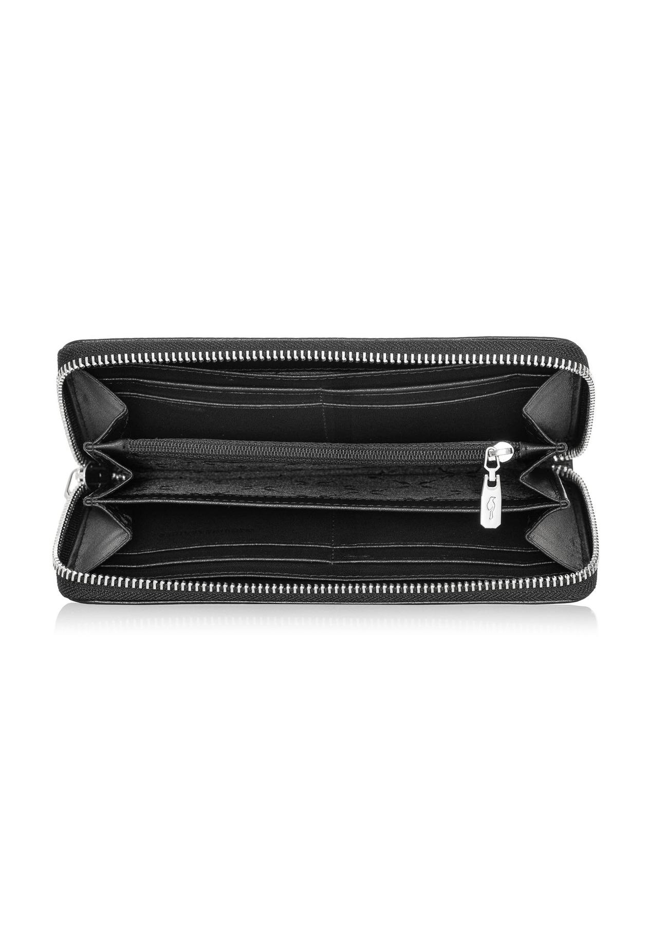 Large black leather women's wallet PORES-0800P-99(Z24)-07