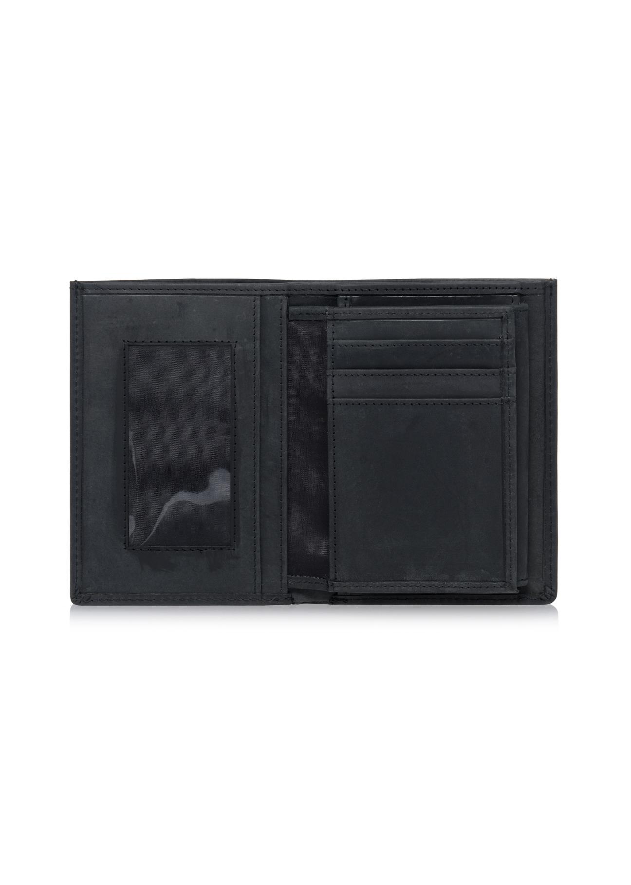 Skórzany portfel męski czarny PORMS-0545-99(W23)