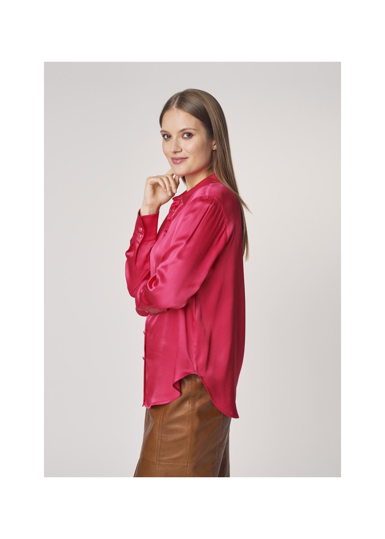 Lekka różowa koszula damska KOSDT-0134-31(Z21)