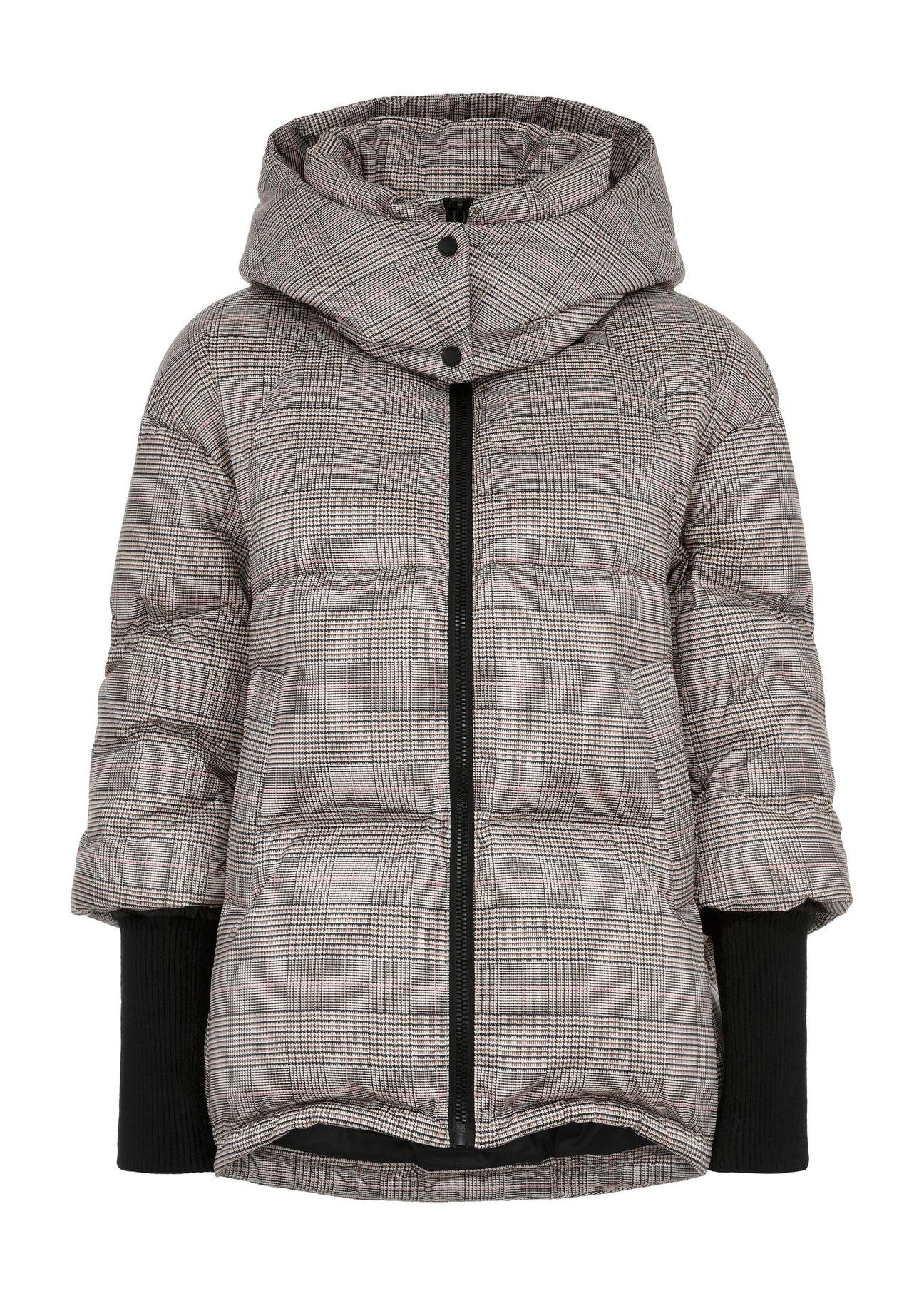 Women's winter jacket with a check pattern KURDT-0522-82(Z24)-05