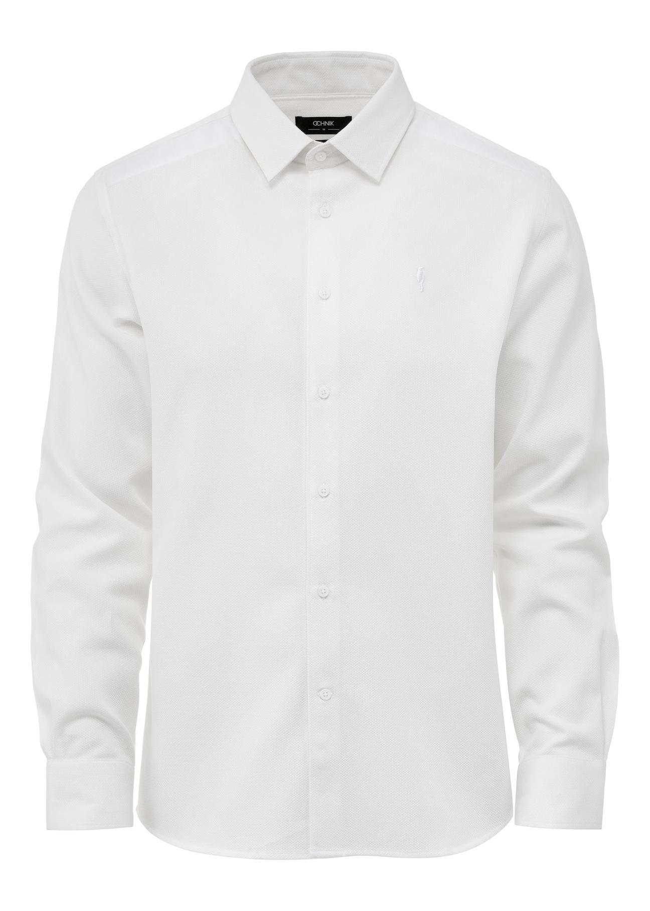 White men's shirt KOSMT-0334-12(Z24)-01