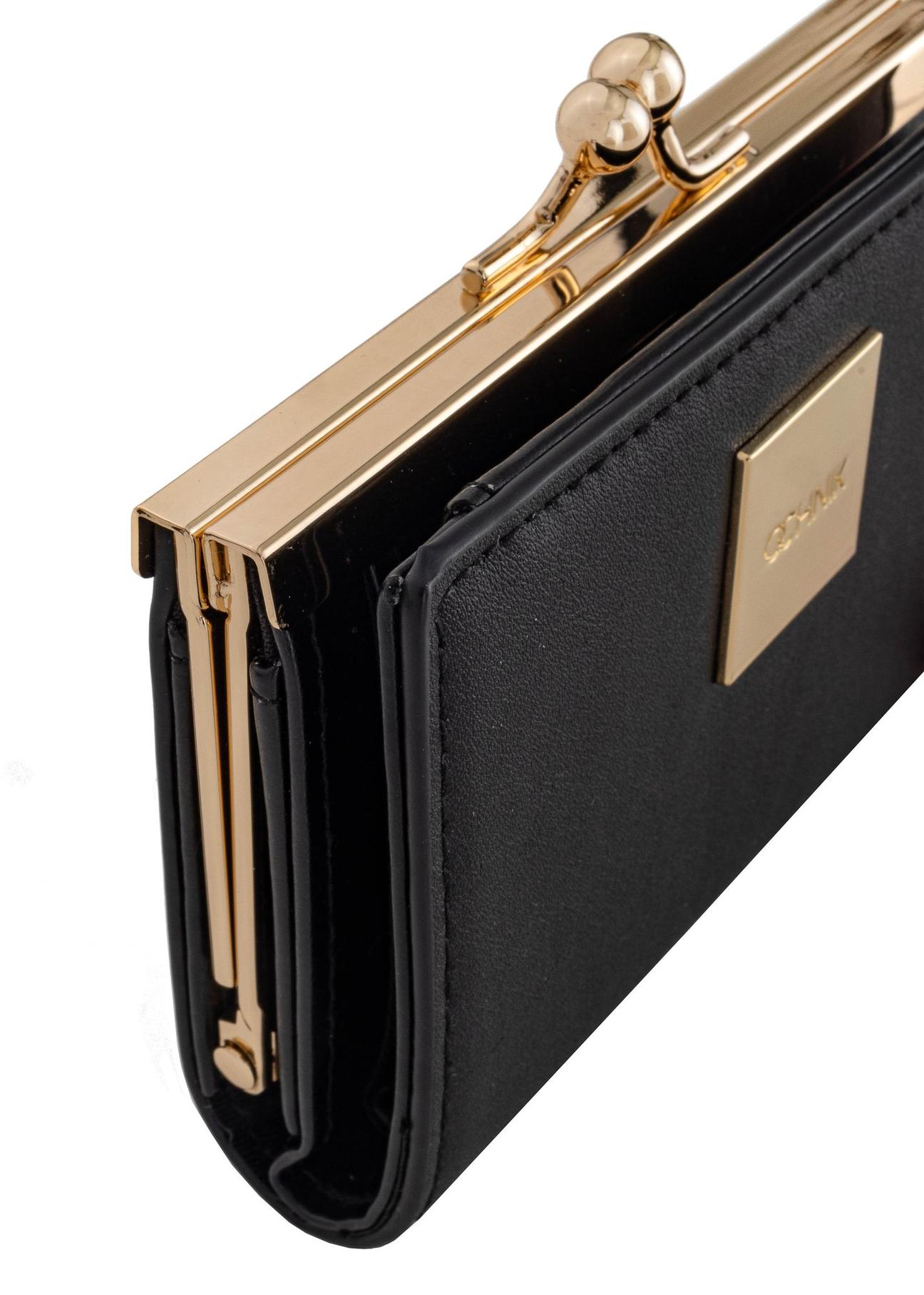 Czarny mały portfel damski POREC-0365-99(W24)