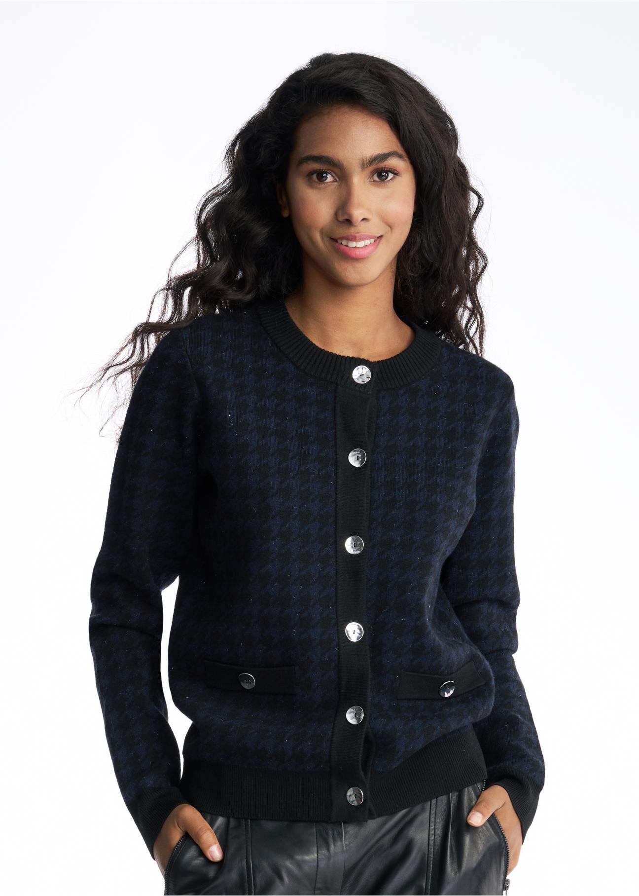 Sweter damski w pepitkę KARDT-0031-99(Z22)-04