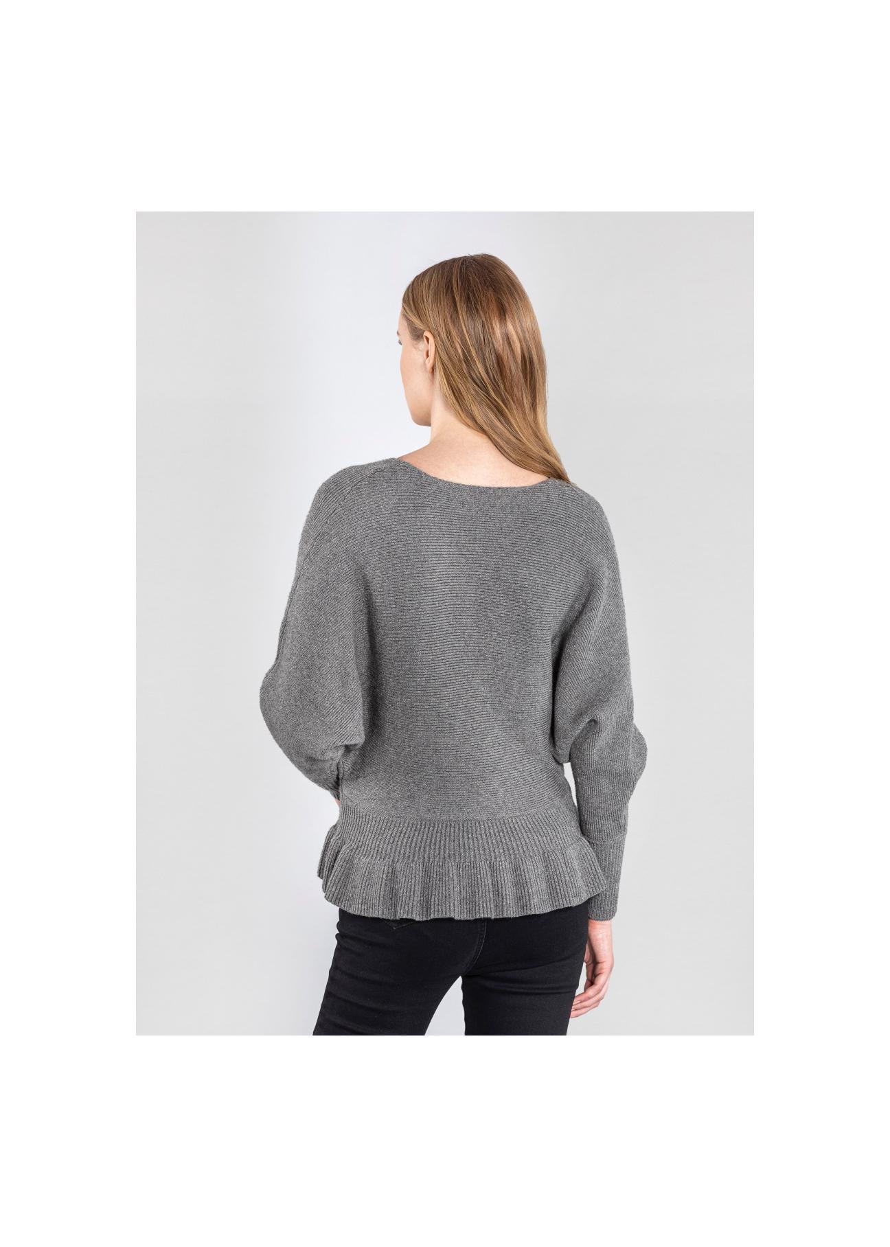 Szary sweter damski z taliowaniem SWEDT-0126-91(Z20)