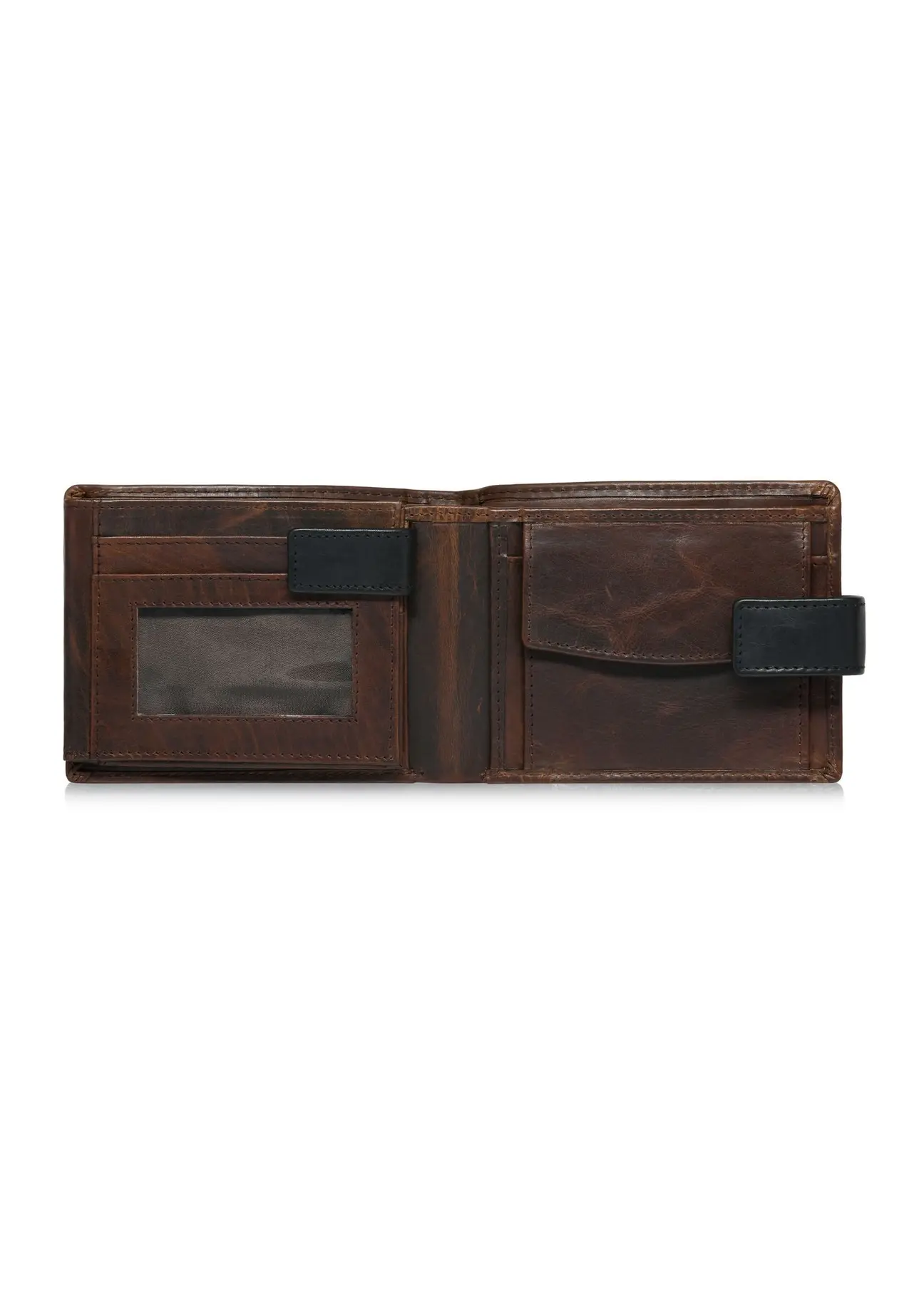 Brown men's leather wallet PORMS-0612-89(Z24)-04