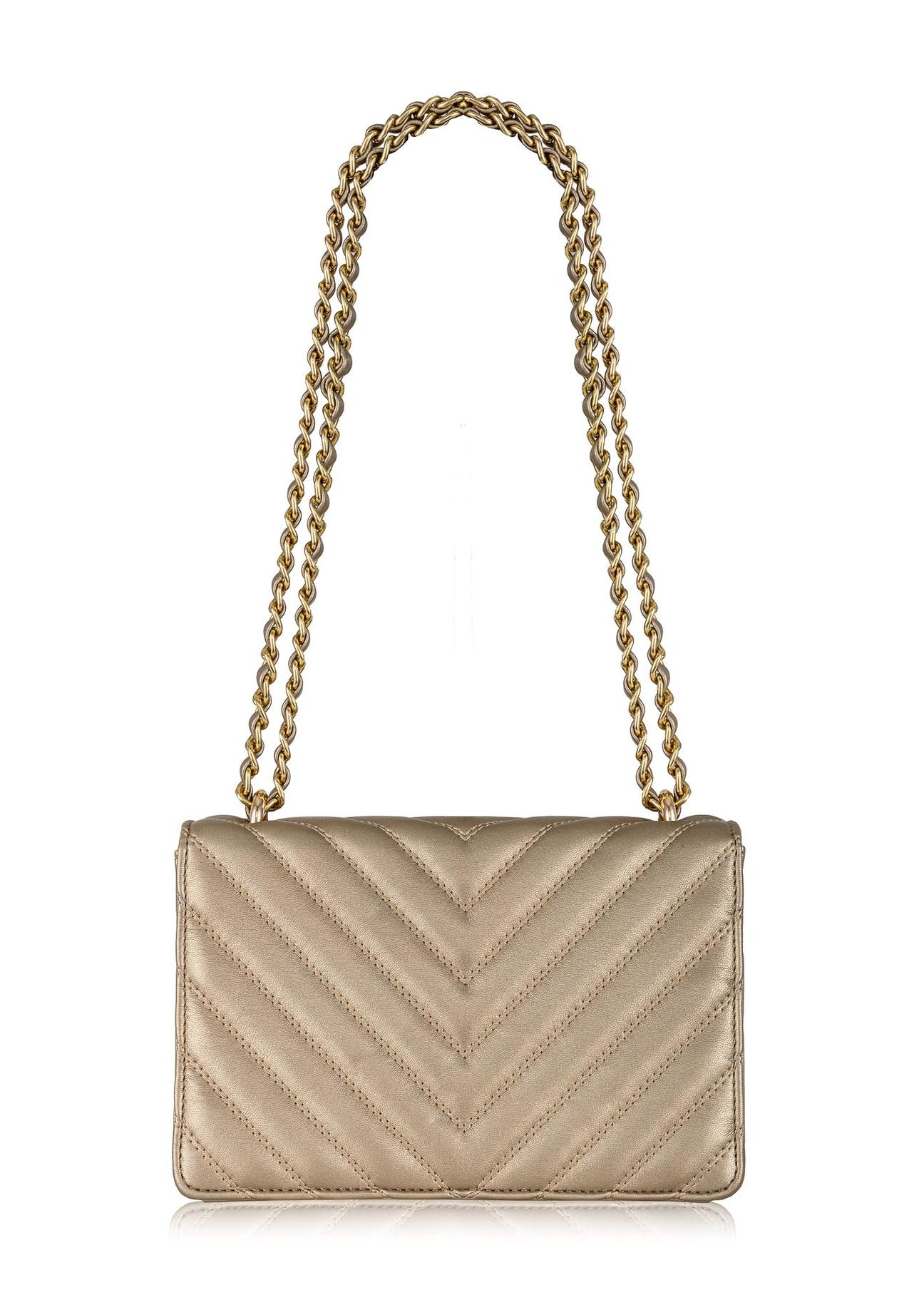 Gold quilted women's handbag TOREC-0528B-28(Z24)-04