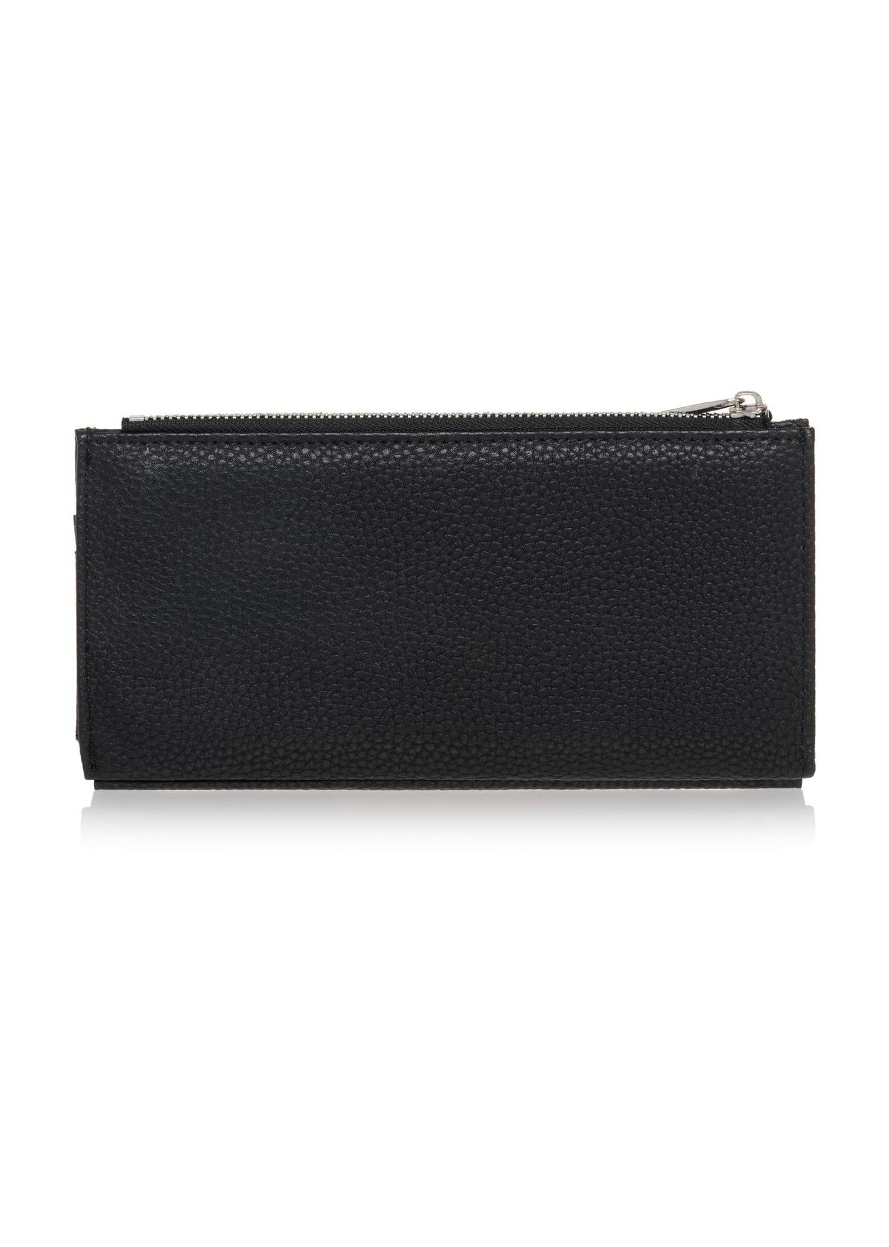 Large black women's wallet with logo POREC-0343-99(Z24)-03