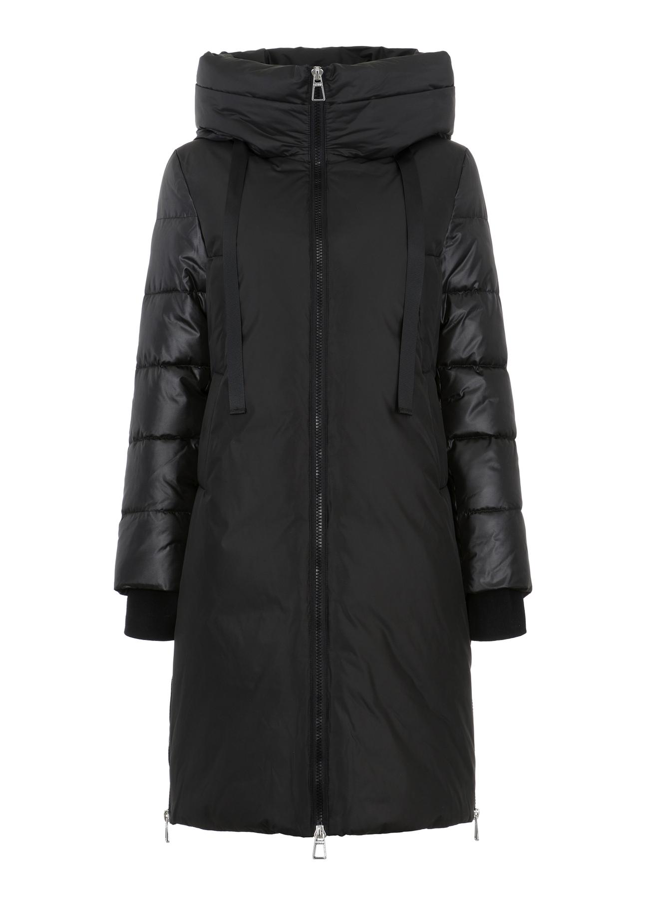 Czarna kurtka zimowa damska z kapturem KURDT-0478-99(Z23)