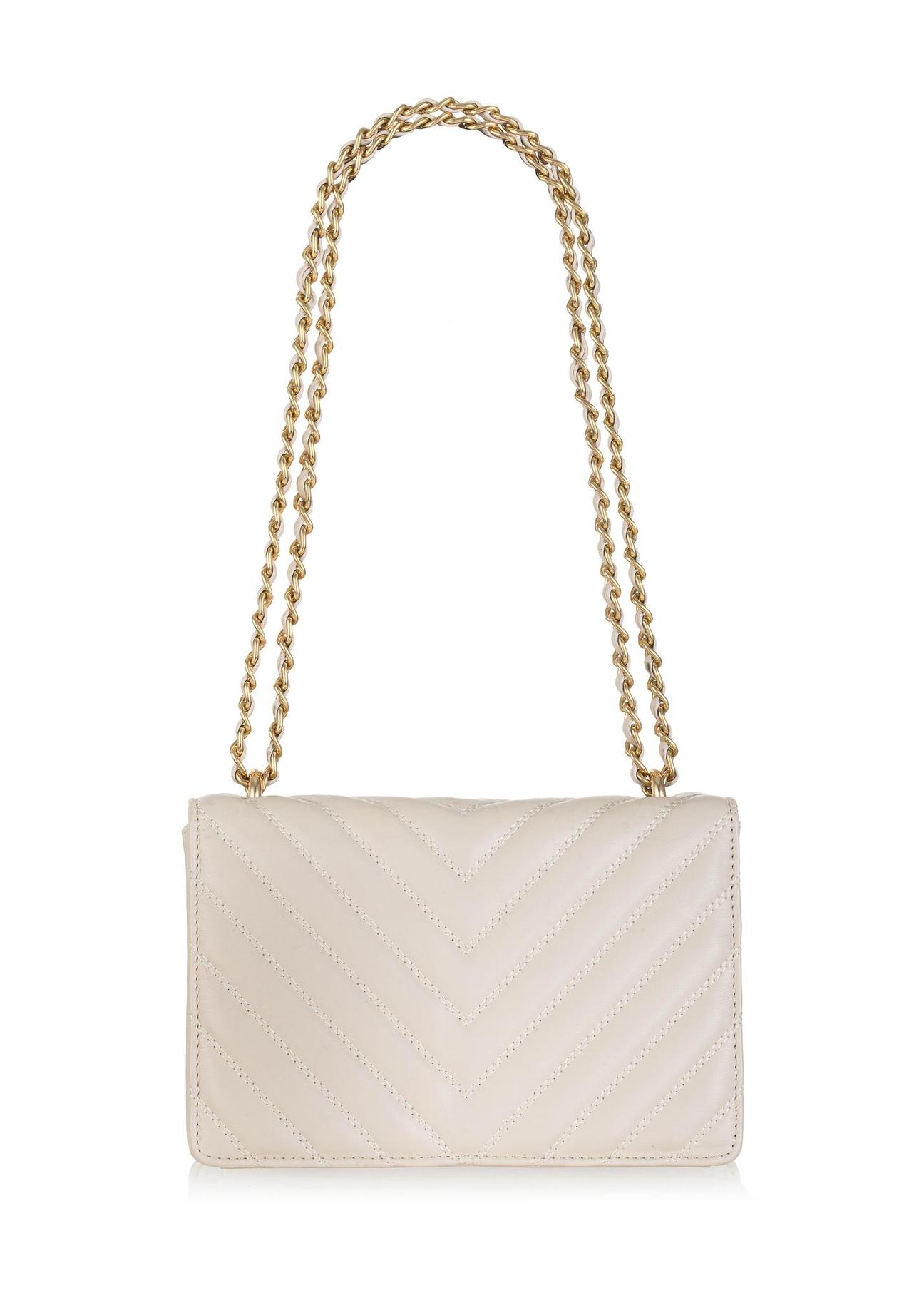 Cream quilted women's bag TOREC-0528B-12(Z24)-05