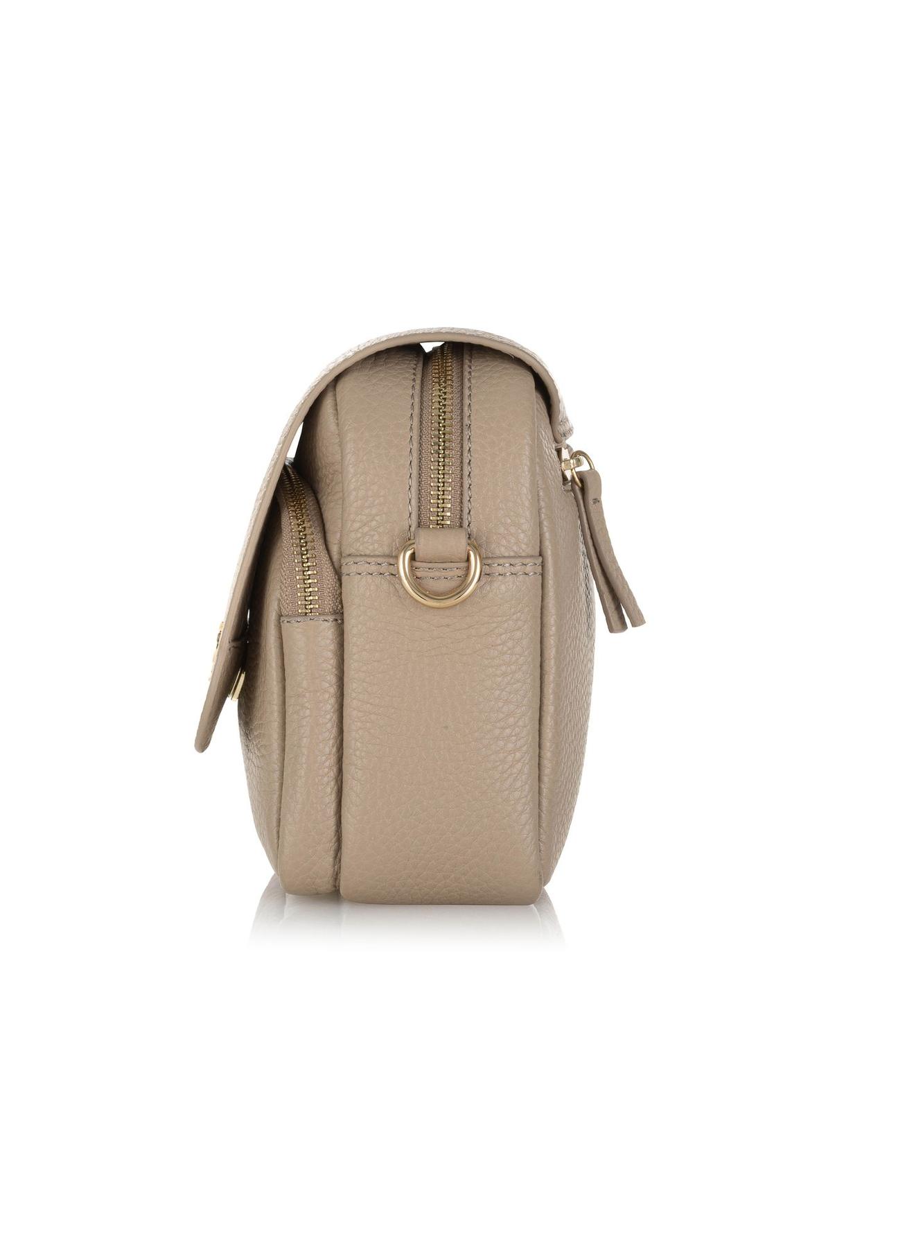 Beige leather women's messenger bag TORES-0958-81(Z24) pic. 6