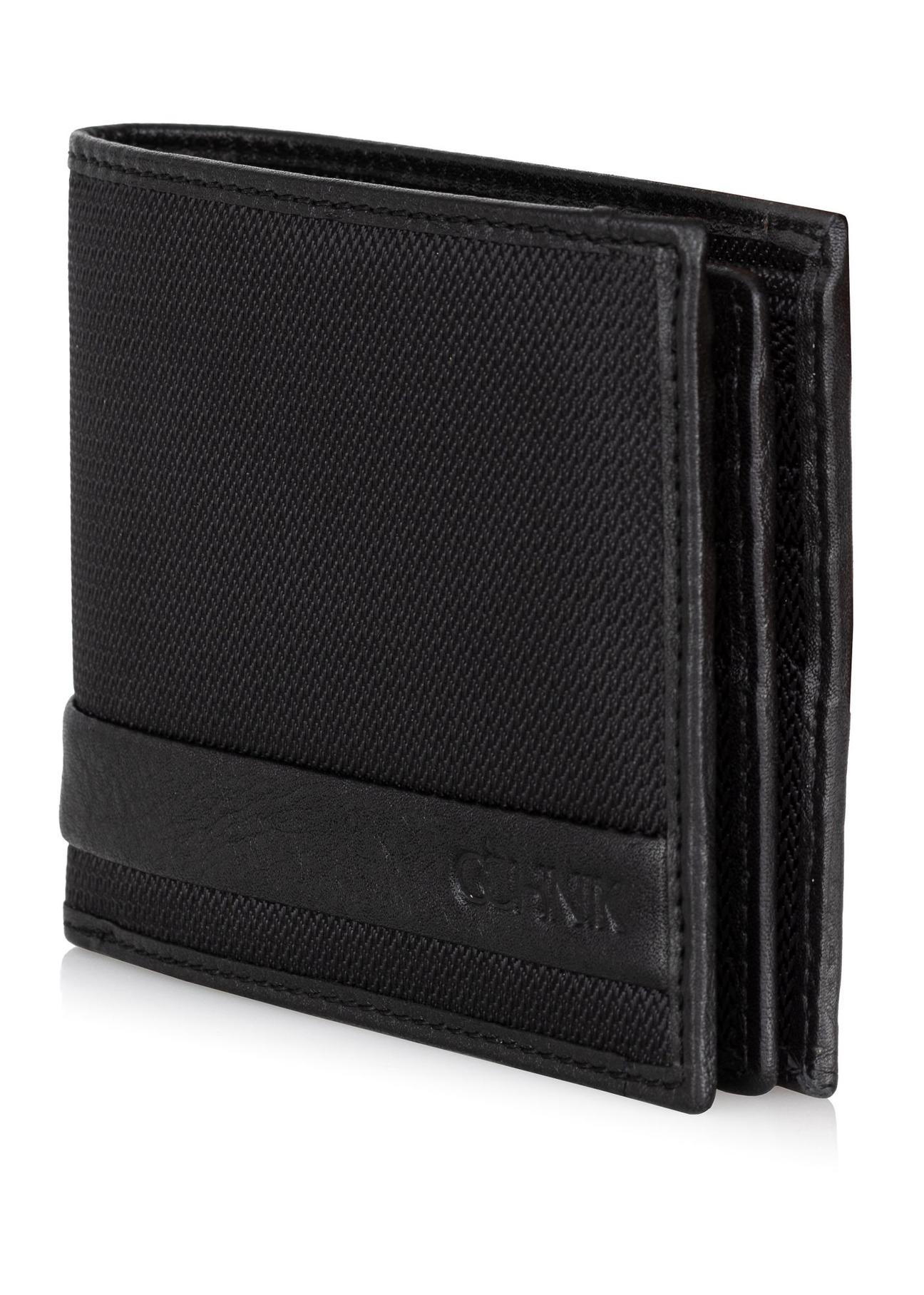 Czarny rozkładany portfel męski  PORMN-0015-99(Z23)