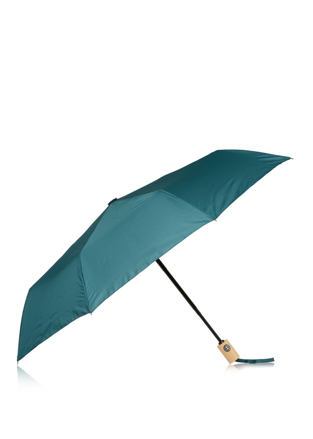 Składany parasol damski w kolorze zielonym PARSD-0034-54(W23)-01