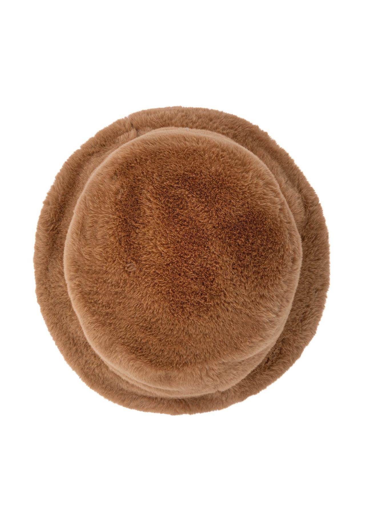 Women's cap in camel color CZADF-0045-24(Z24)-02