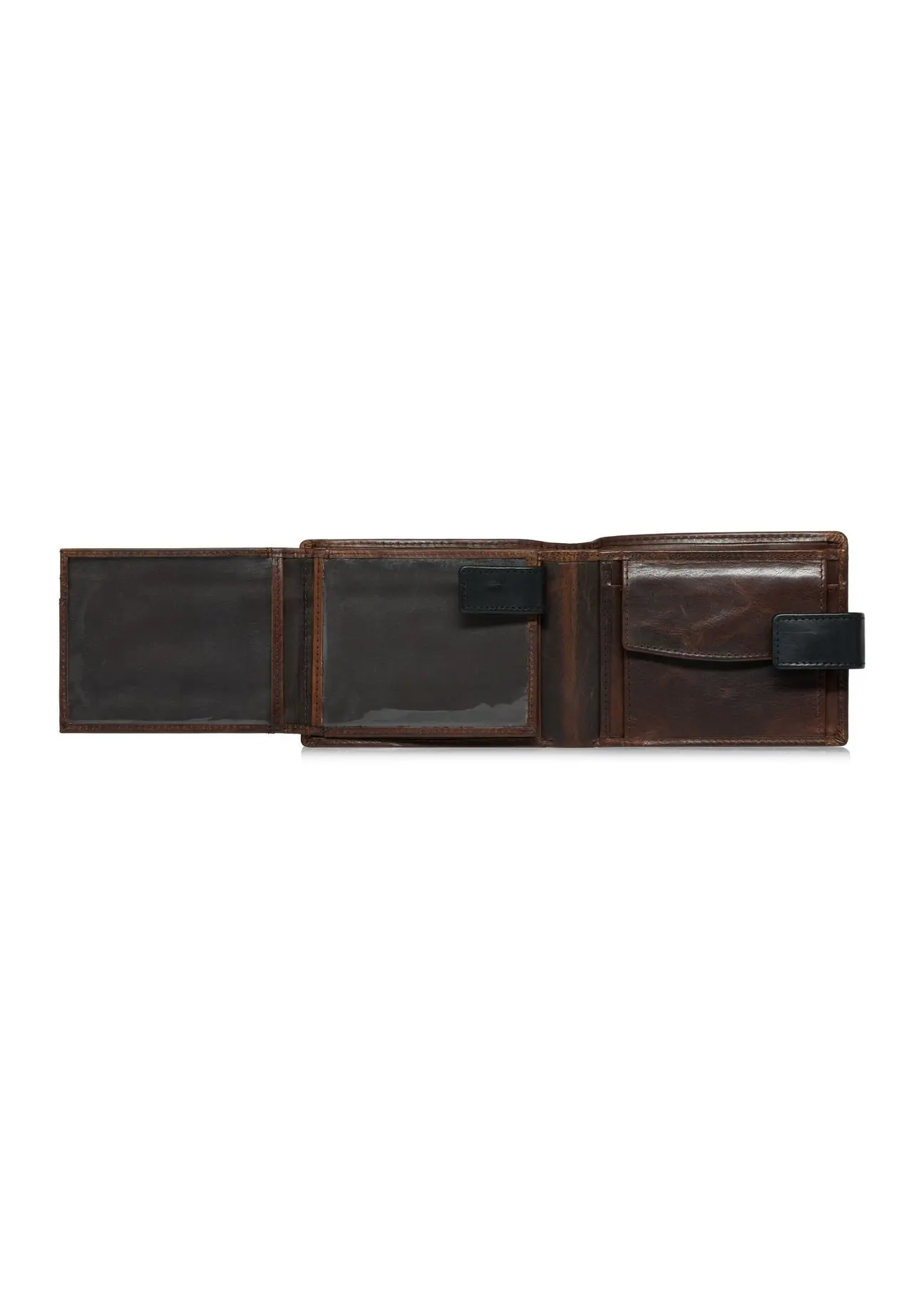 Brown men's leather wallet PORMS-0612-89(Z24)-05