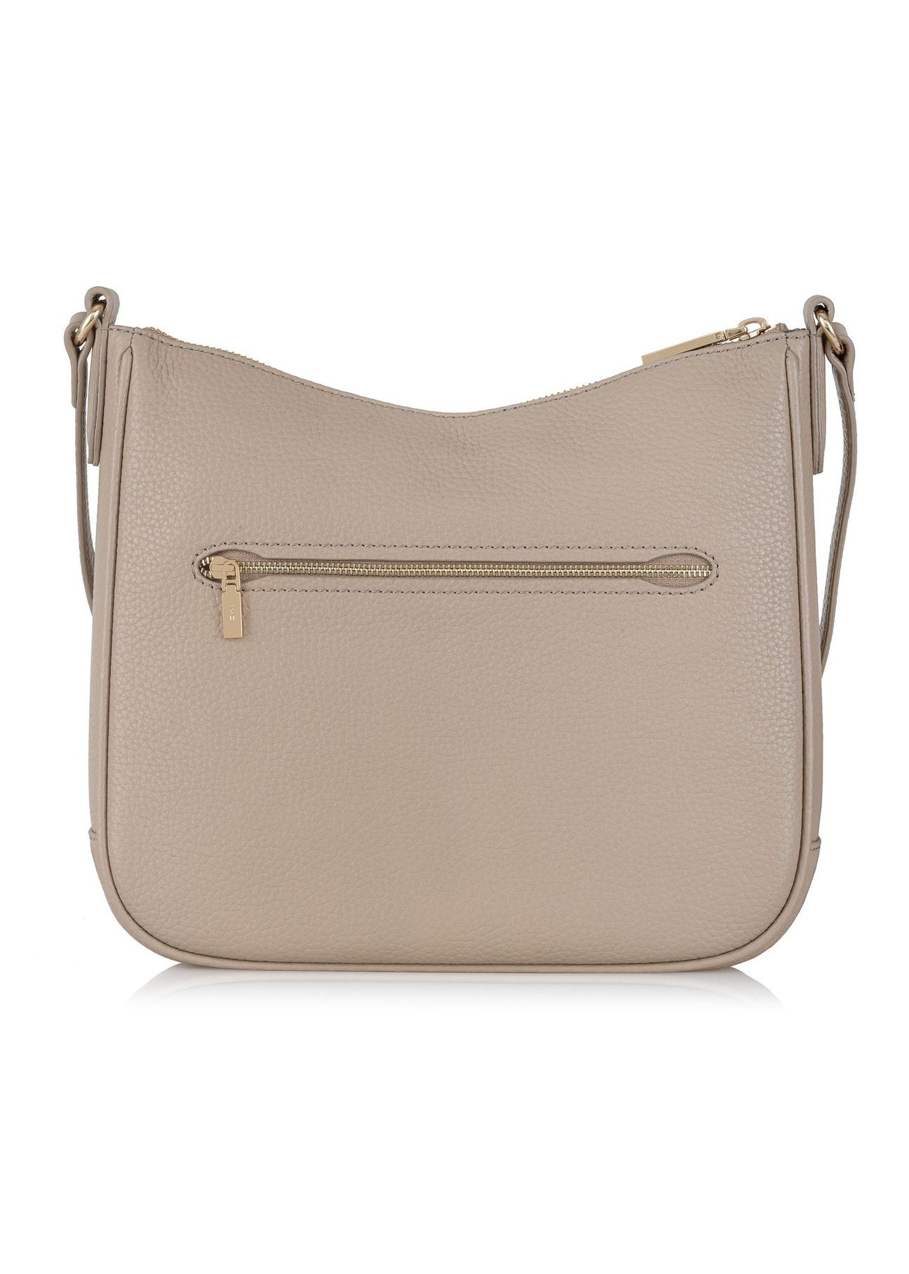 Beige leather women's shoulder bag TORES-1041-81(Z24)-06