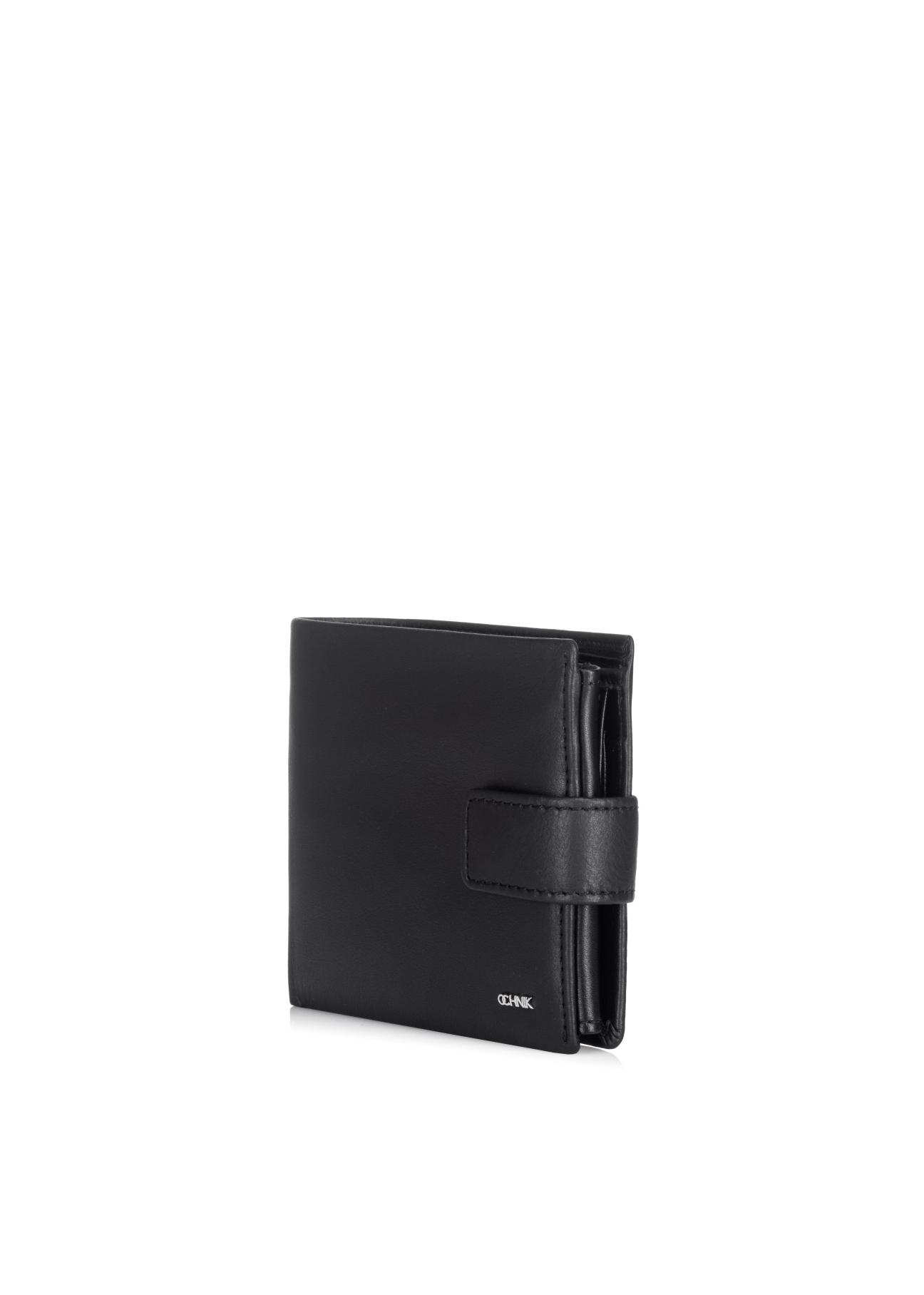 Czarny skórzany portfel męski PORMS-0409A-99(Z23)